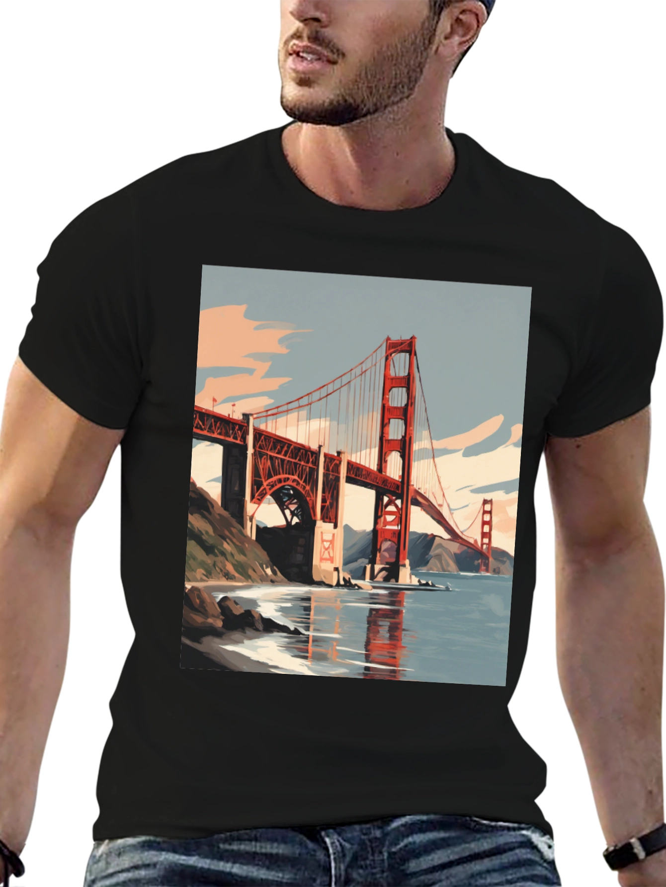 Golden Gate Bridge Graphic Tee - San Francisco Souvenir T-Shirt