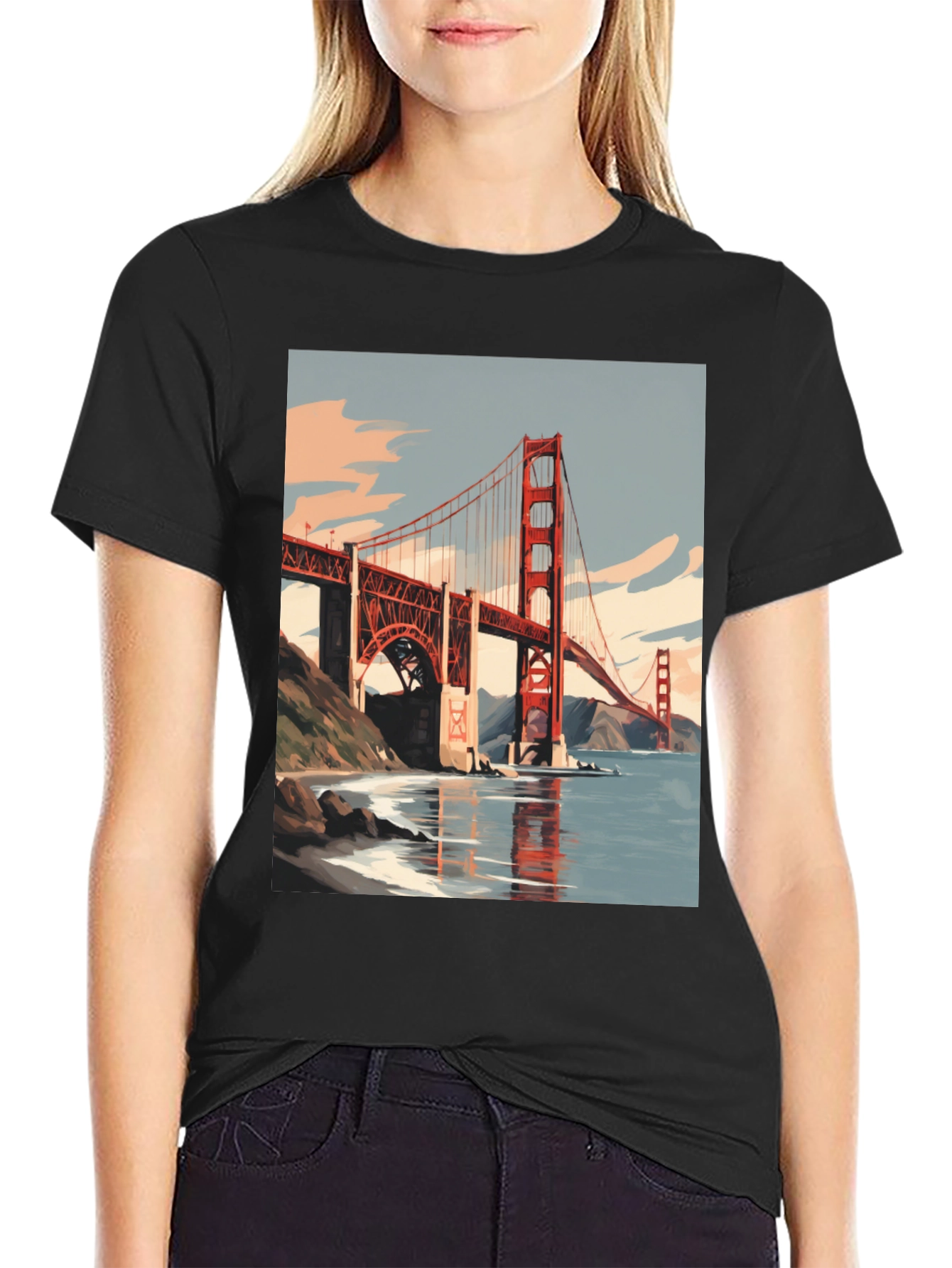 Golden Gate Bridge Graphic Tee - San Francisco Souvenir T-Shirt