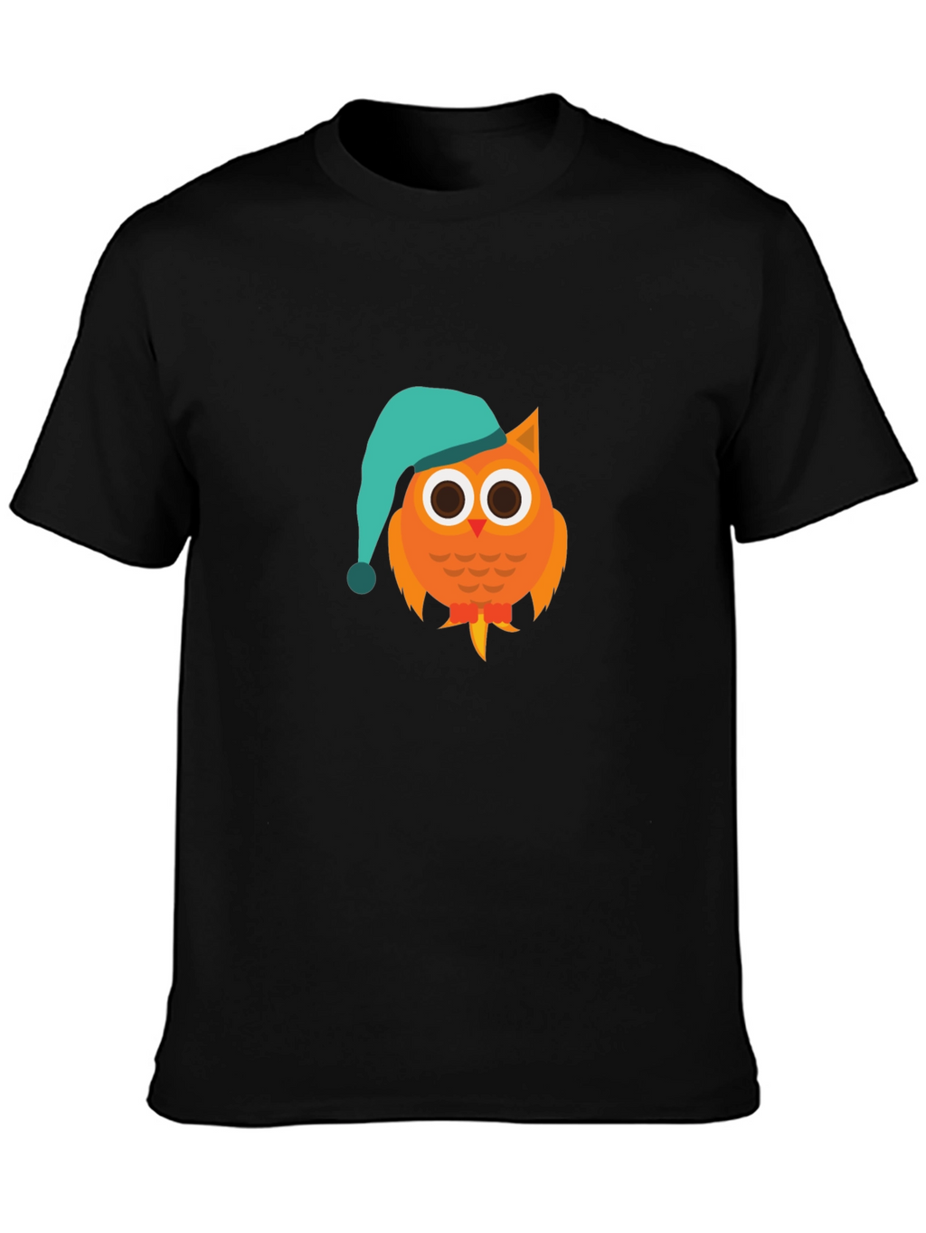 Owl Cartoon Graphic T-Shirt - Night Cap Design