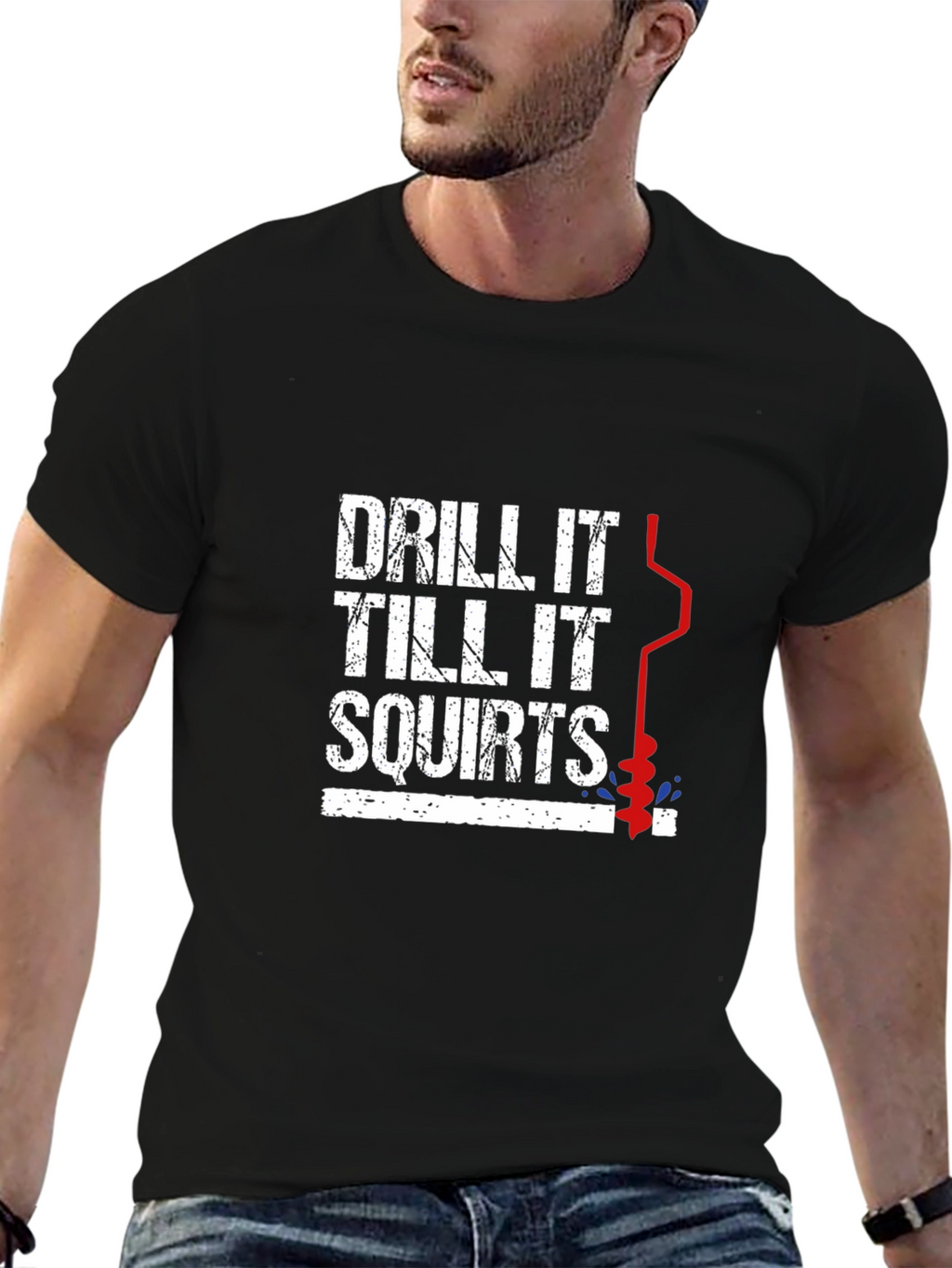 Drill It Ice Fishing Graphic Tee