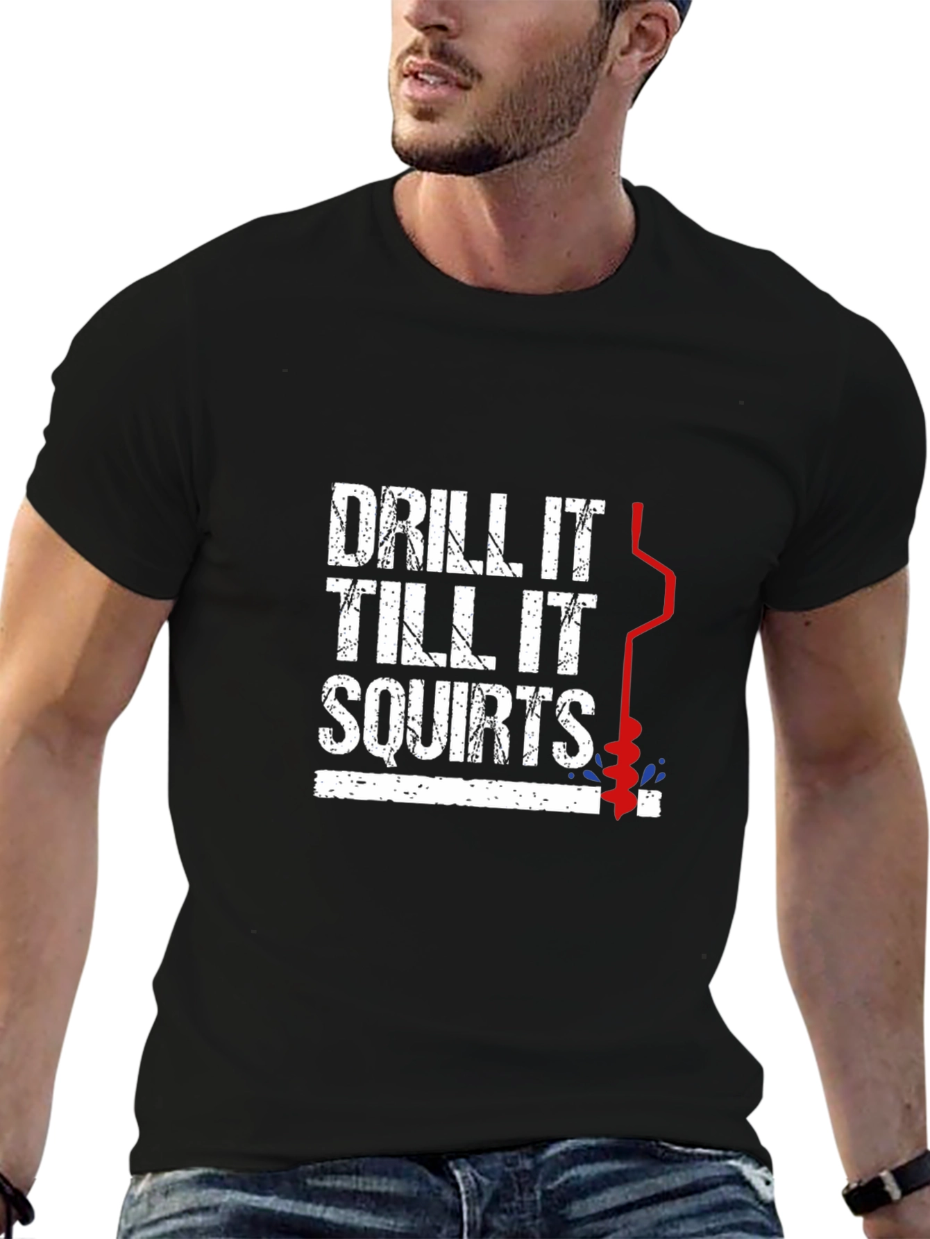 Drill It Ice Fishing Graphic Tee