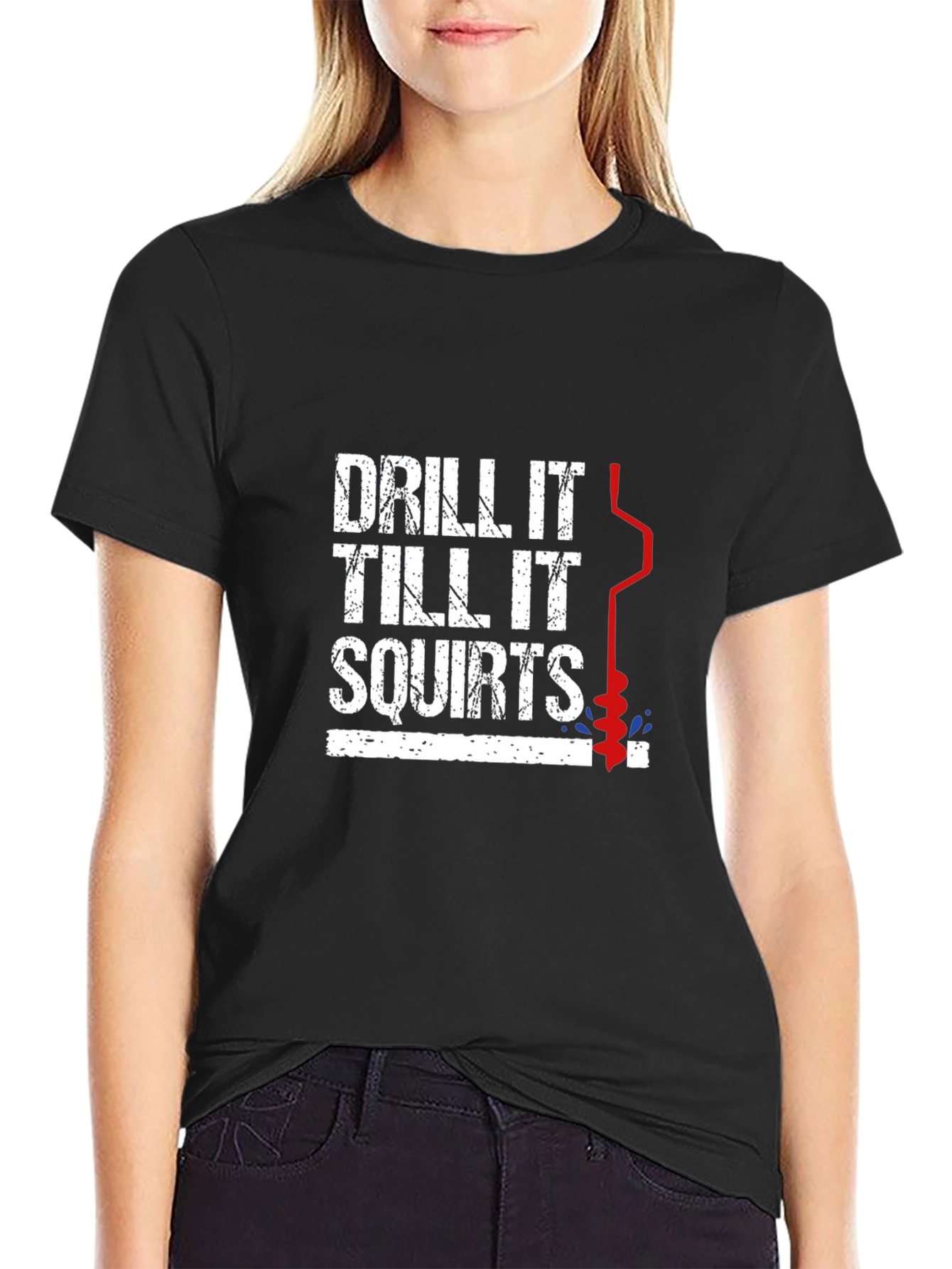 Drill It Ice Fishing Graphic Tee