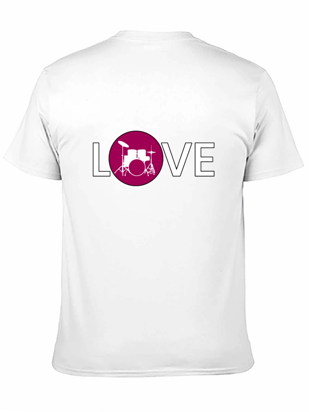 Drum Kit Love Graphic Tee - Black Cotton T-Shirt
