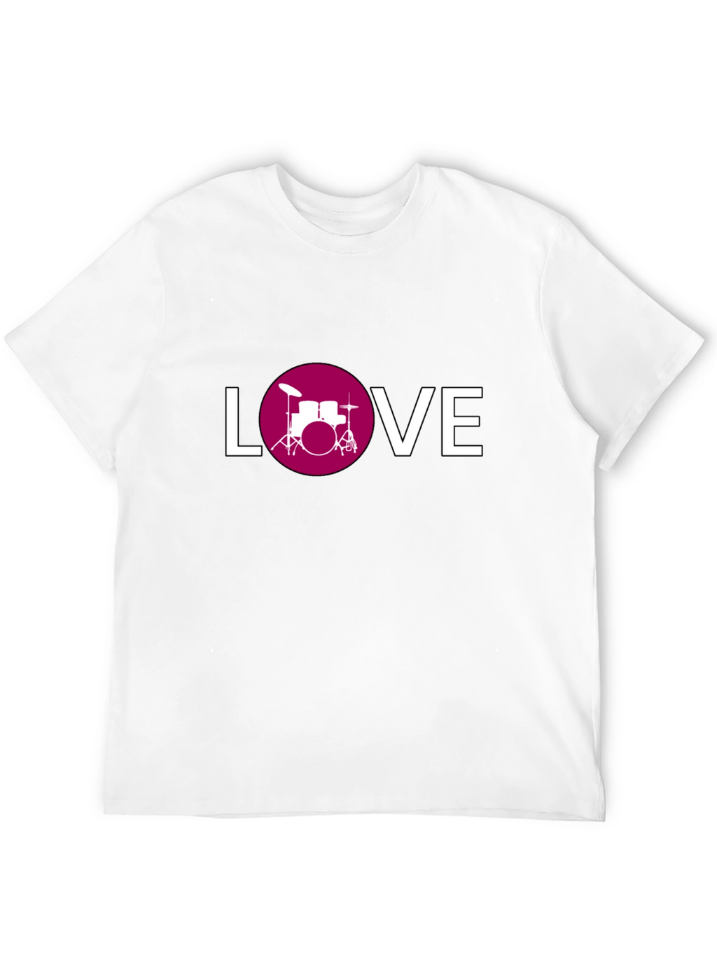 Drum Kit Love Graphic Tee - Black Cotton T-Shirt
