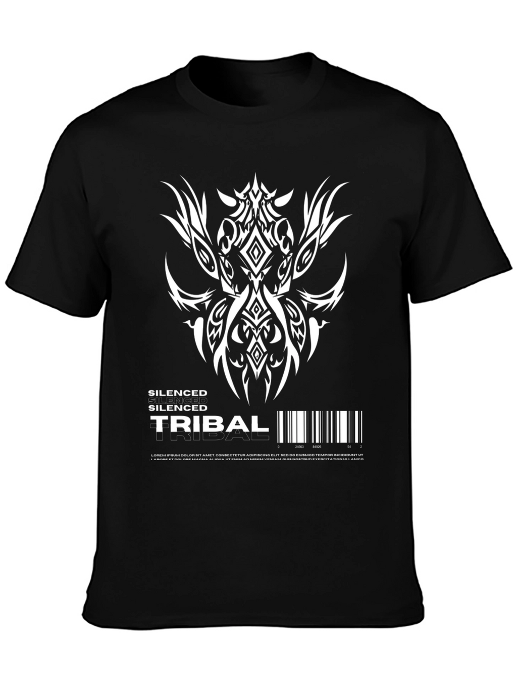 Silenced Tribal Graphic Tee - Black