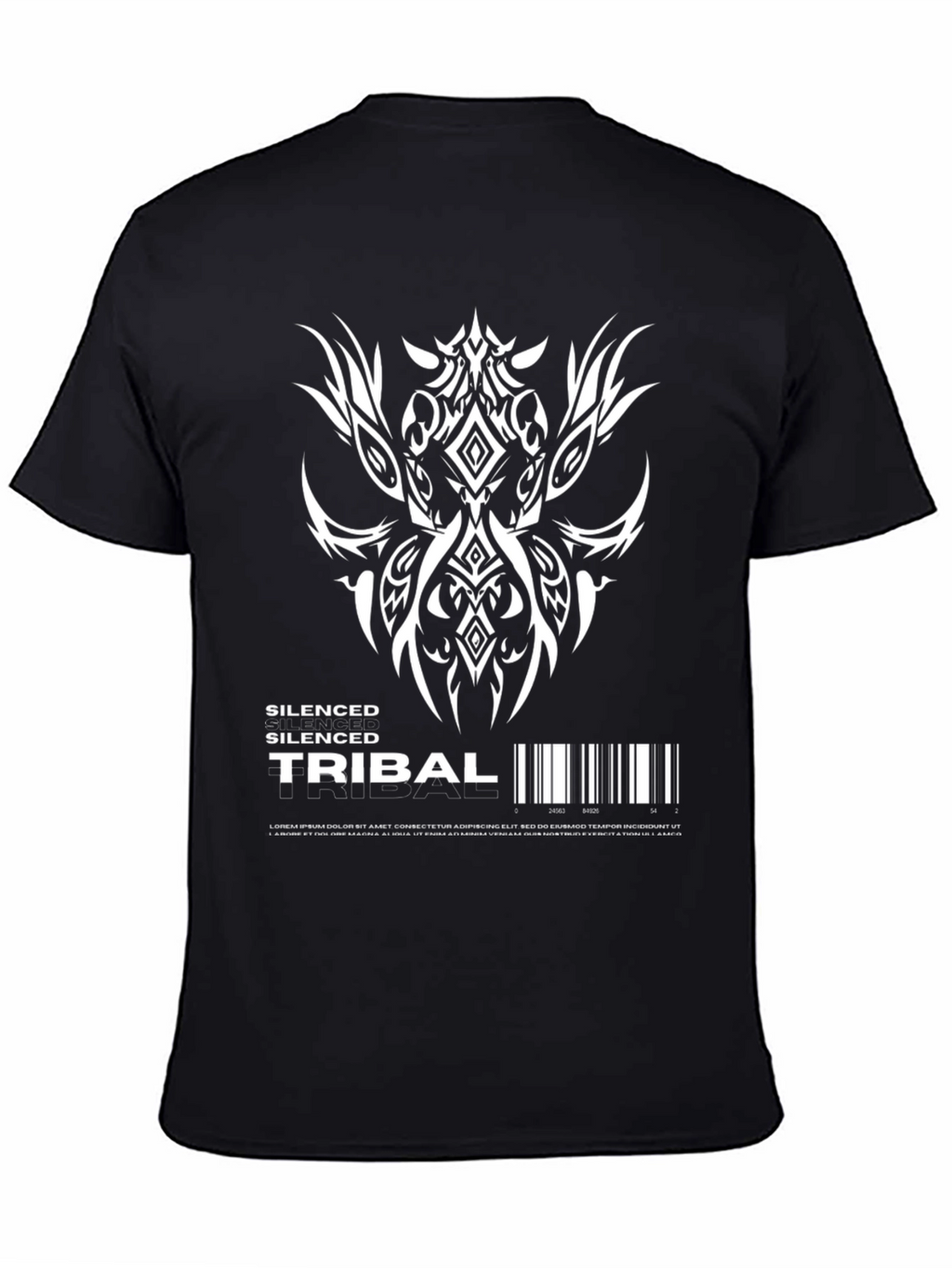 Silenced Tribal Graphic Tee - Black