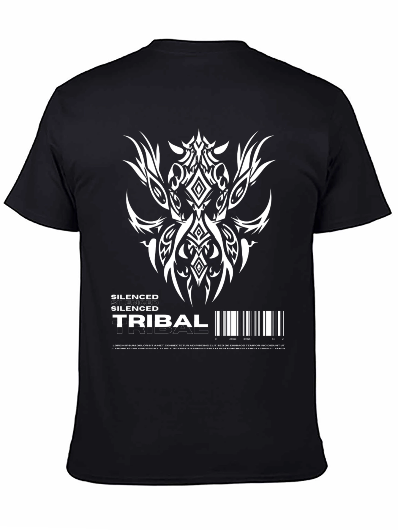 Silenced Tribal Graphic Tee - Black