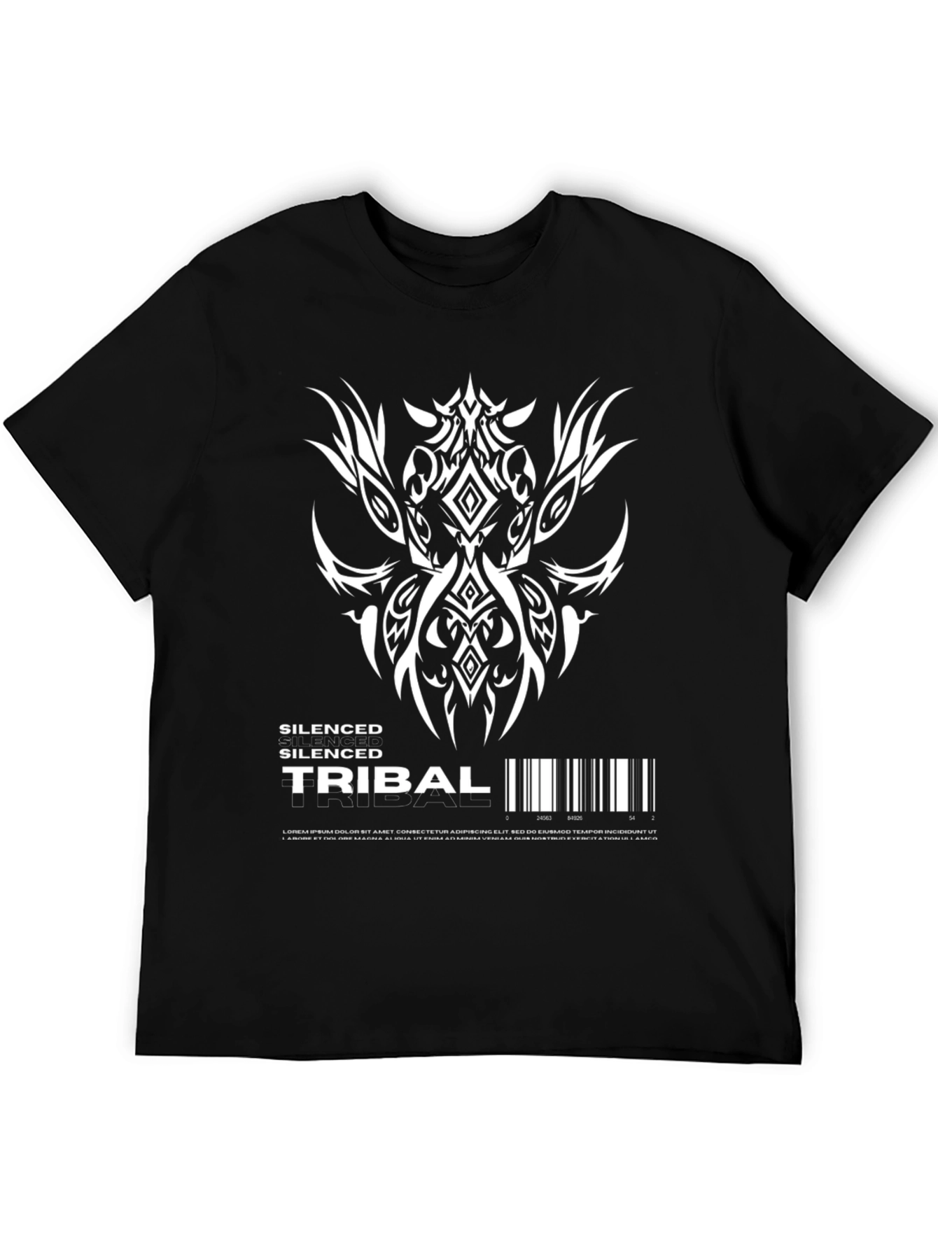 Silenced Tribal Graphic Tee - Black