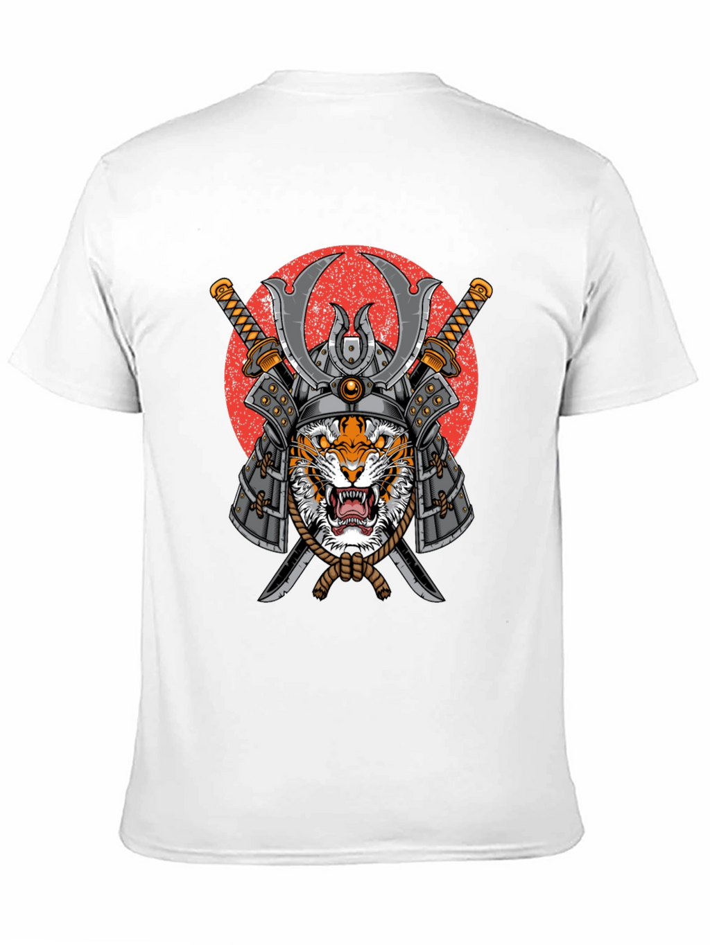 Samurai Tiger Graphic T-Shirt - Mens Black Tee