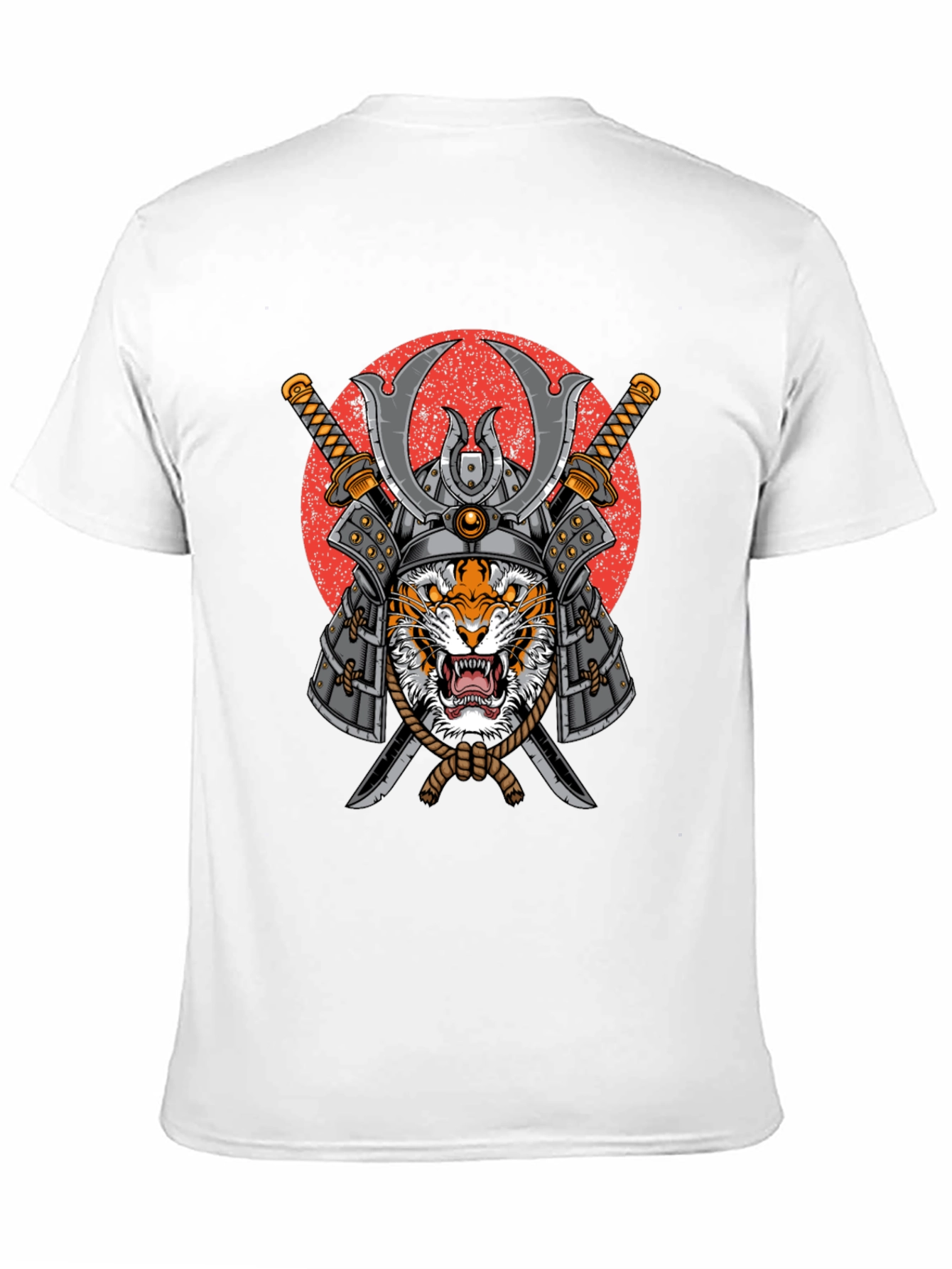 Samurai Tiger Graphic T-Shirt - Mens Black Tee