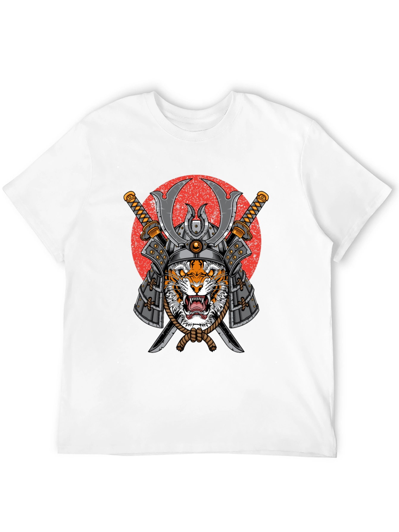 Samurai Tiger Graphic T-Shirt - Mens Black Tee
