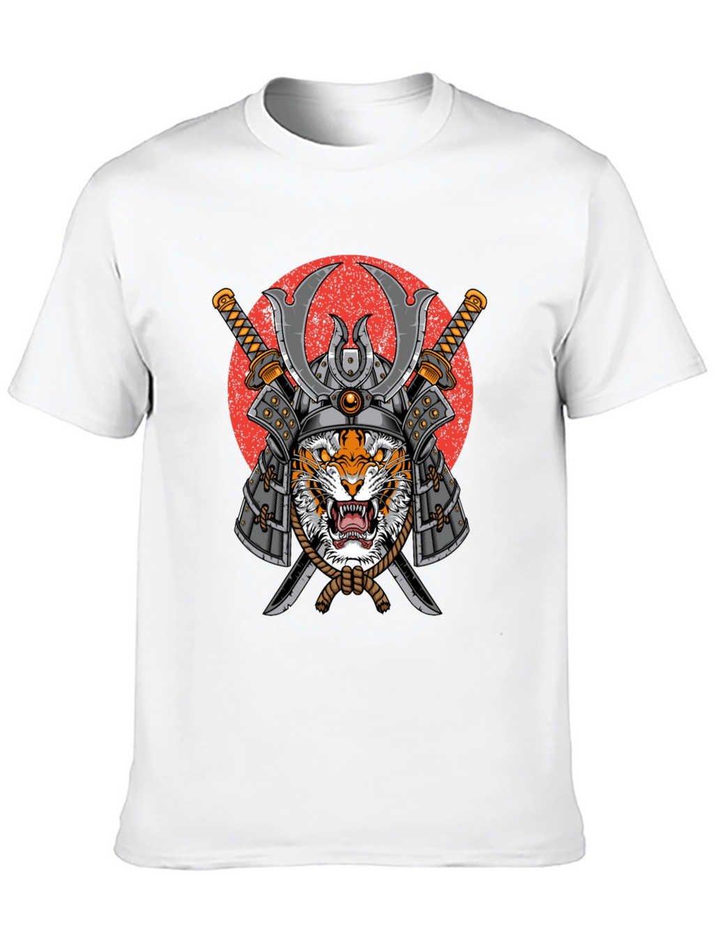 Samurai Tiger Graphic T-Shirt - Mens Black Tee