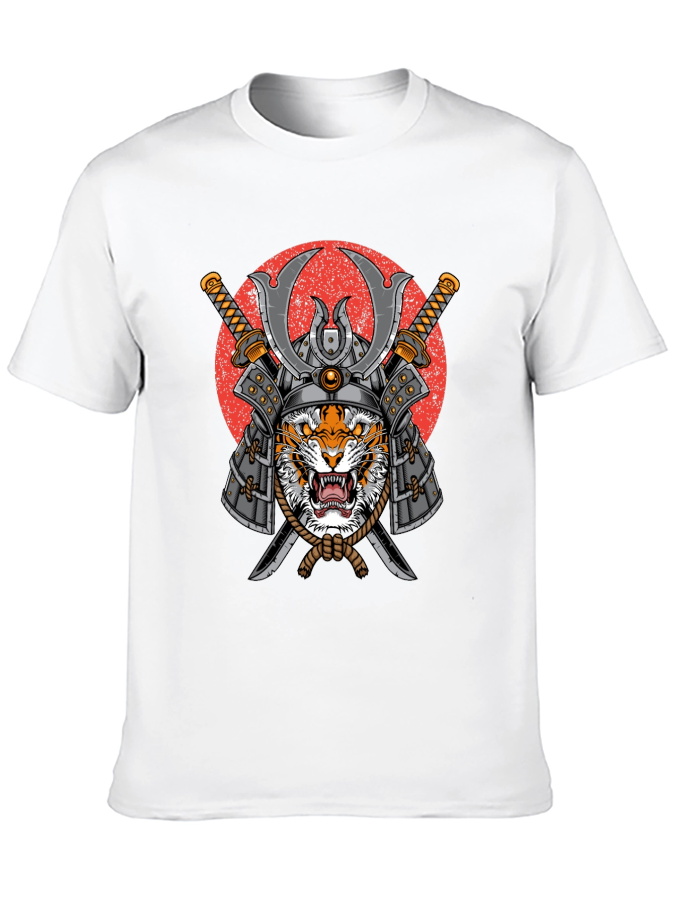 Samurai Tiger Graphic T-Shirt - Mens Black Tee