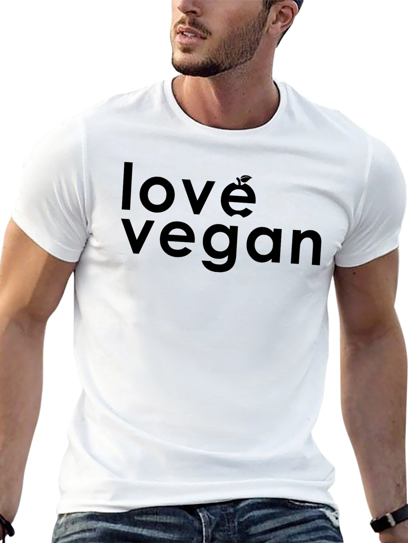 Love Vegan T-Shirt - Black Graphic Tee