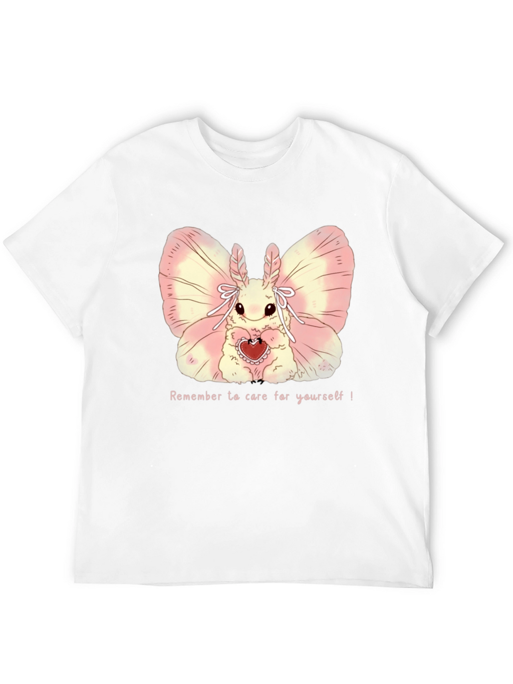 Cute Moth Heart T-Shirt - Remember to Care!