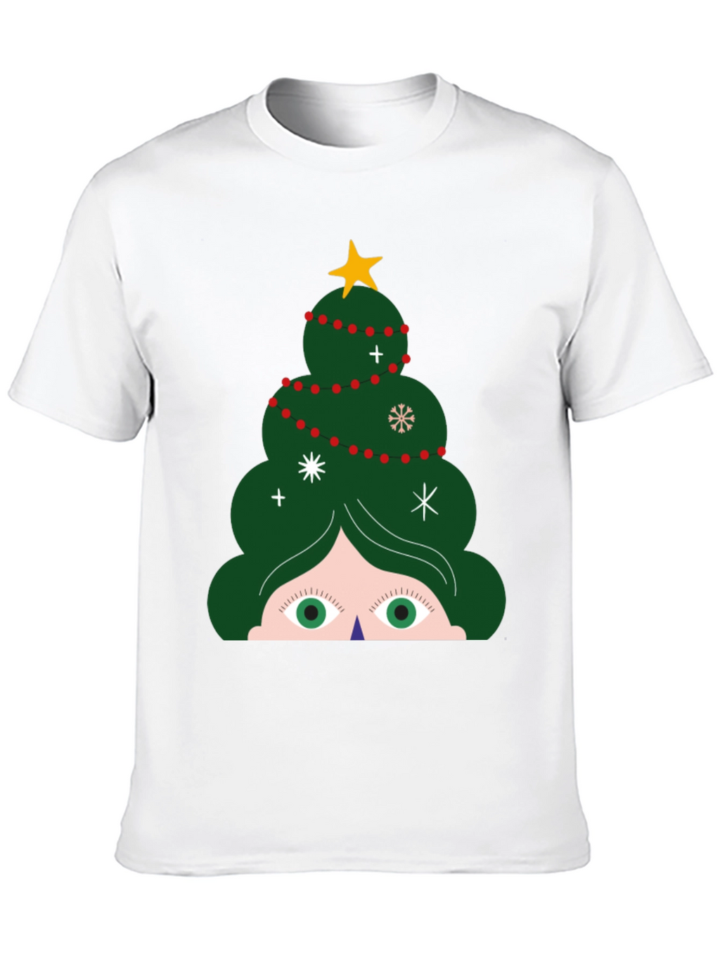Festive Christmas Tree Peeking T-Shirt - Holiday Fun!