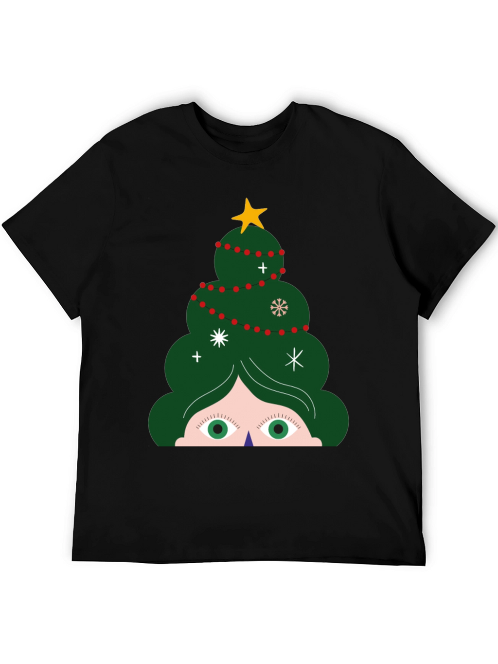 Festive Christmas Tree Peeking T-Shirt - Holiday Fun!