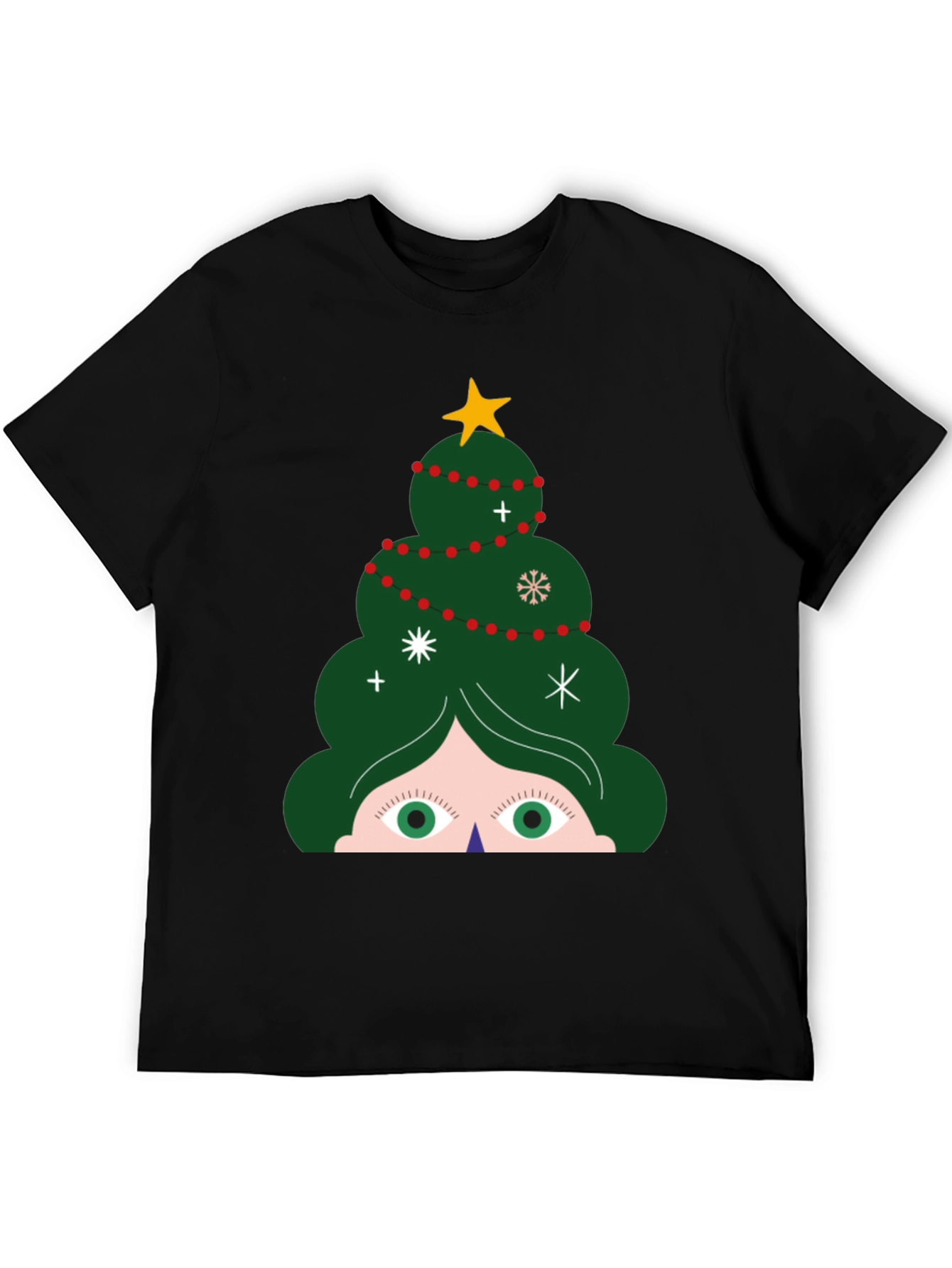 Festive Christmas Tree Peeking T-Shirt - Holiday Fun!
