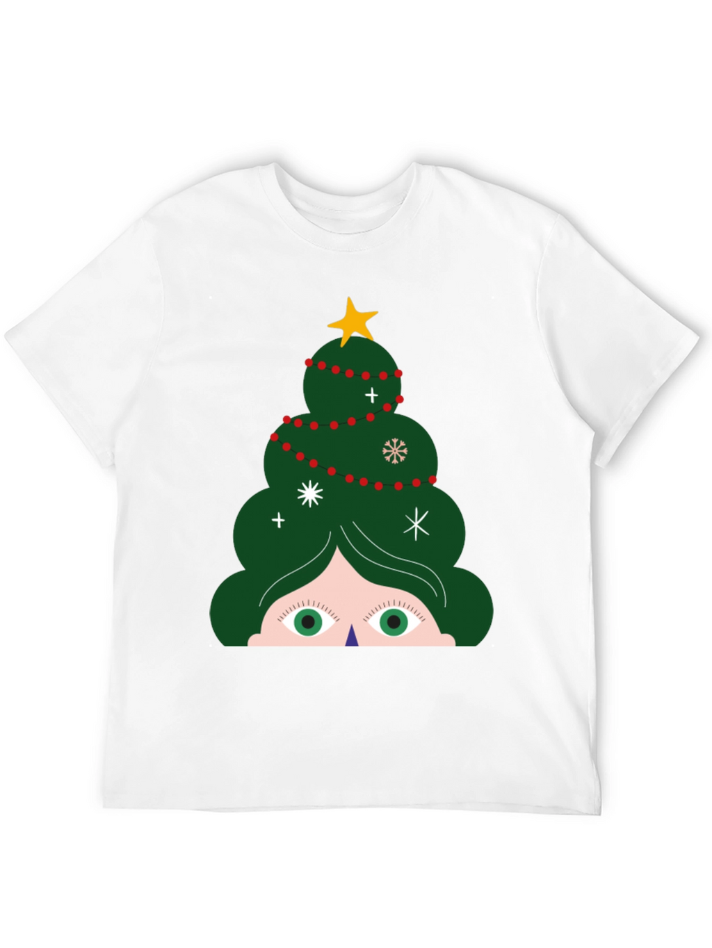 Festive Christmas Tree Peeking T-Shirt - Holiday Fun!