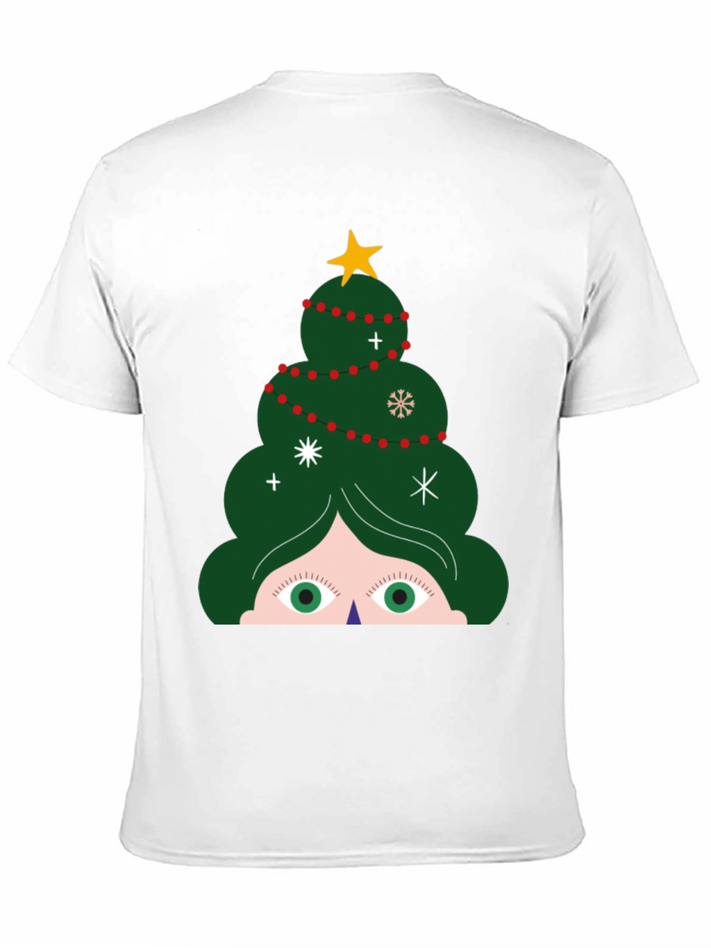 Festive Christmas Tree Peeking T-Shirt - Holiday Fun!
