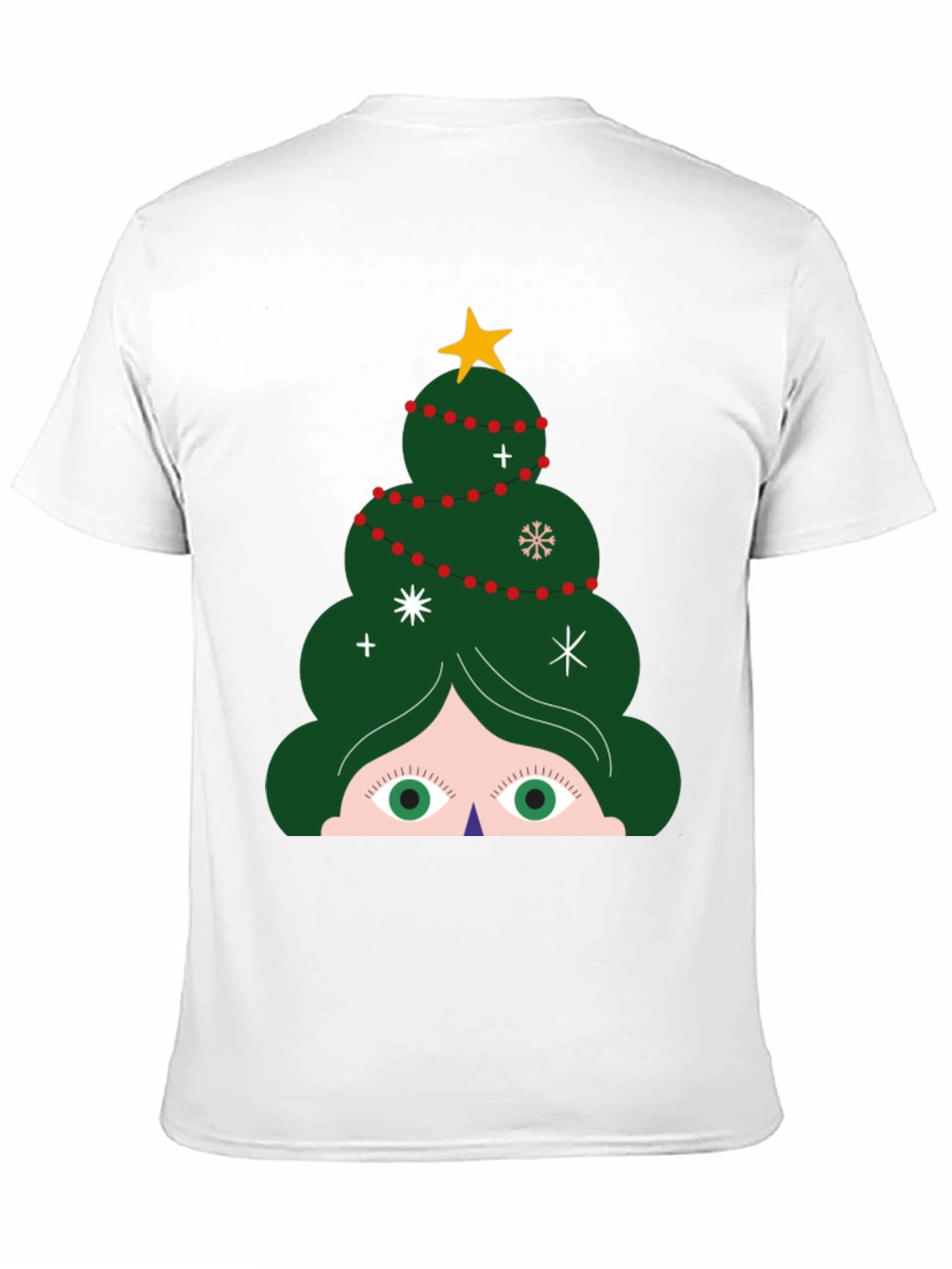 Festive Christmas Tree Peeking T-Shirt - Holiday Fun!