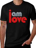 I am Love Graphic Print Black T-Shirt