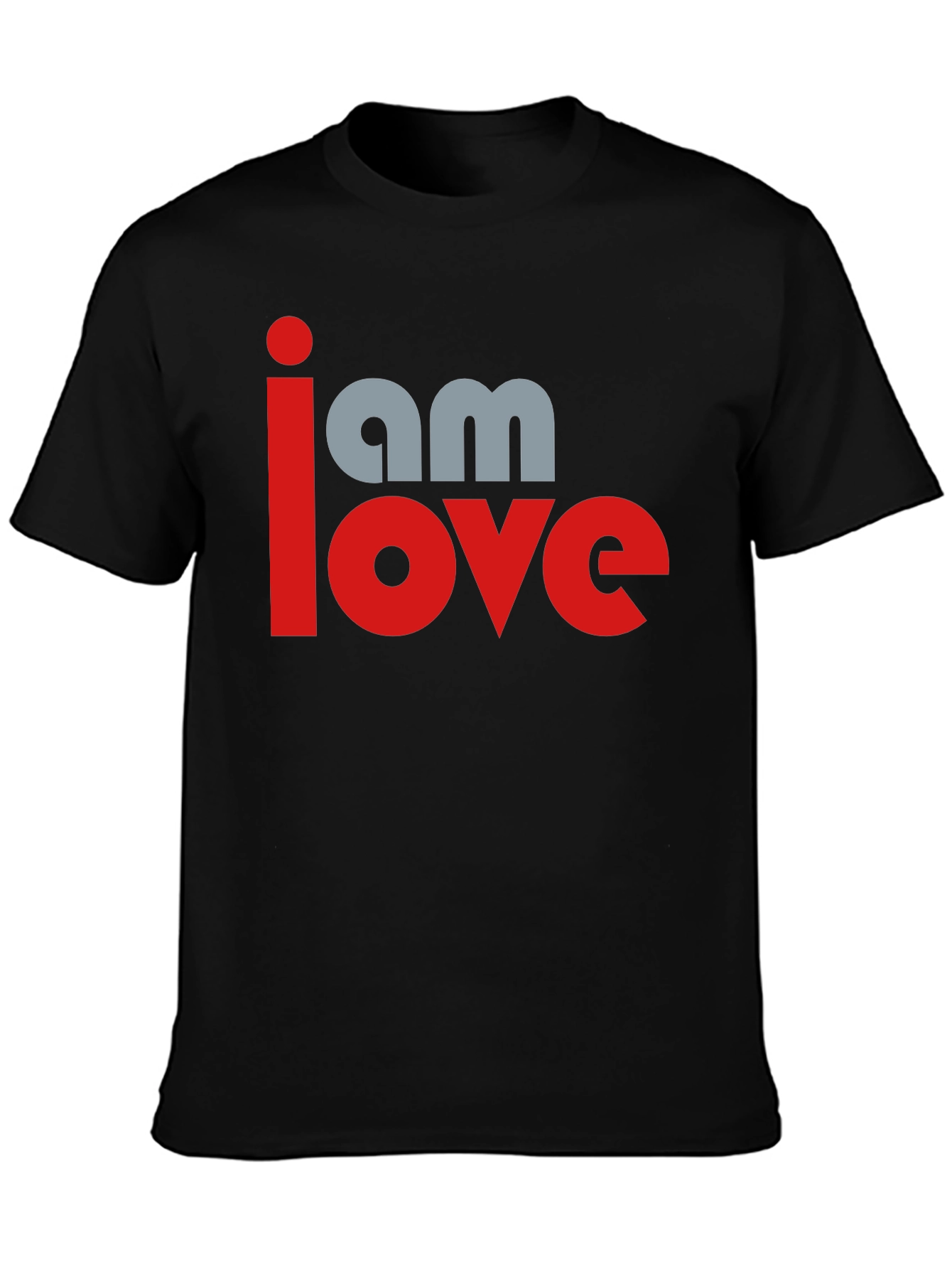 I am Love Graphic Print Black T-Shirt