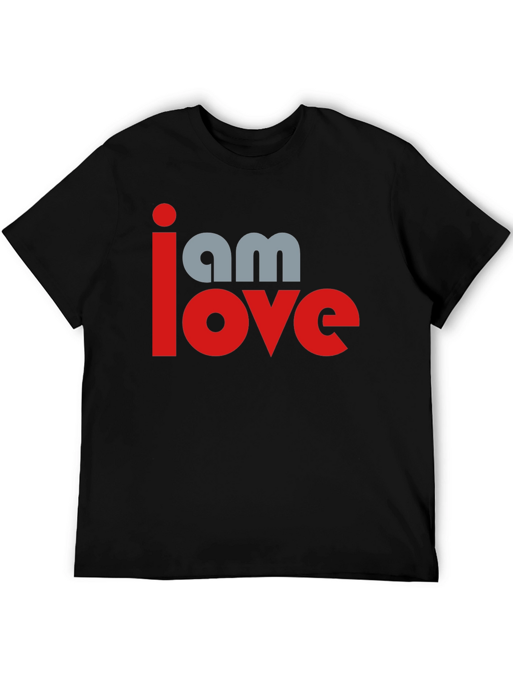 I am Love Graphic Print Black T-Shirt