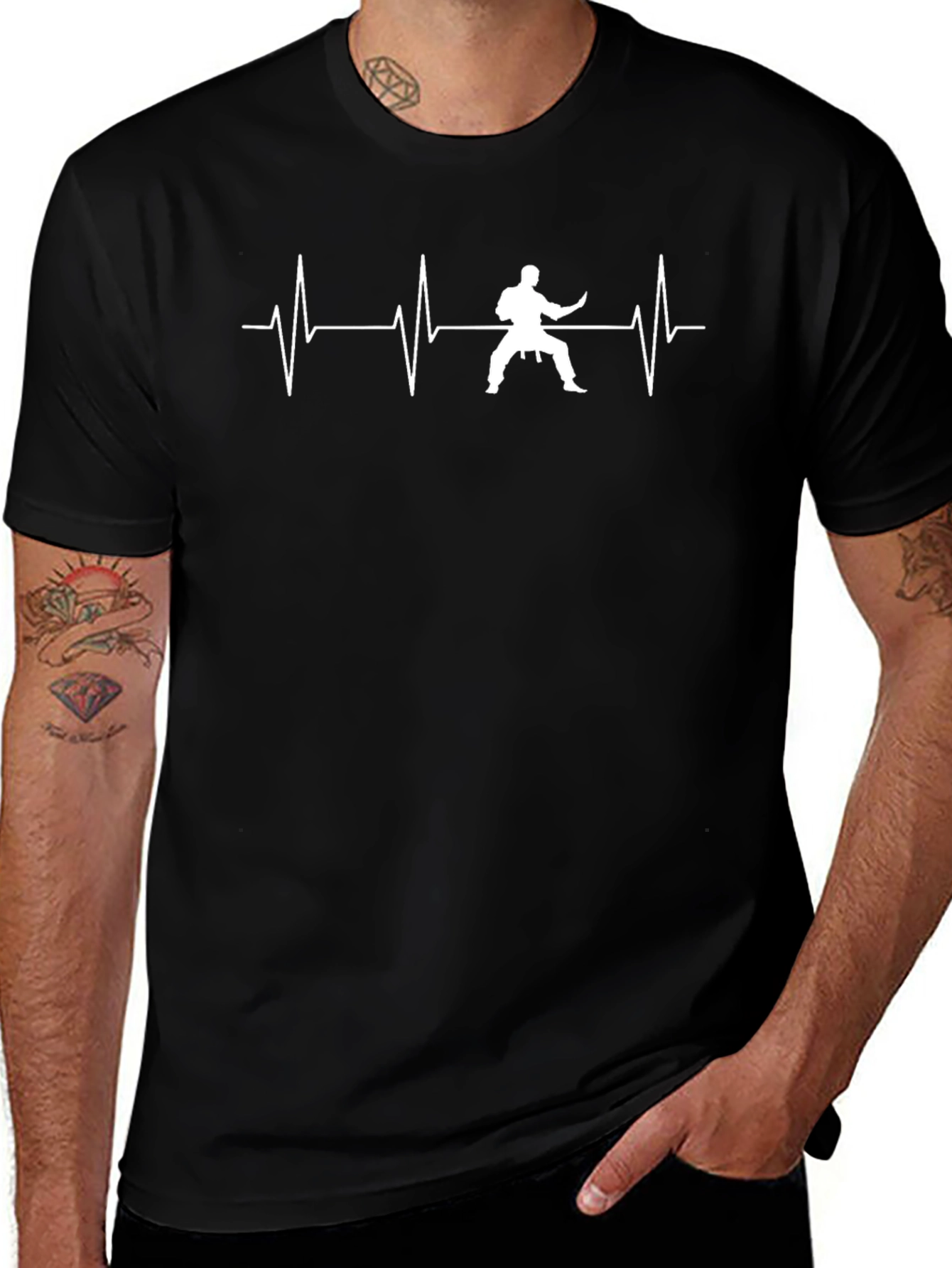 Karate Heartbeat T-Shirt - Martial Arts Style