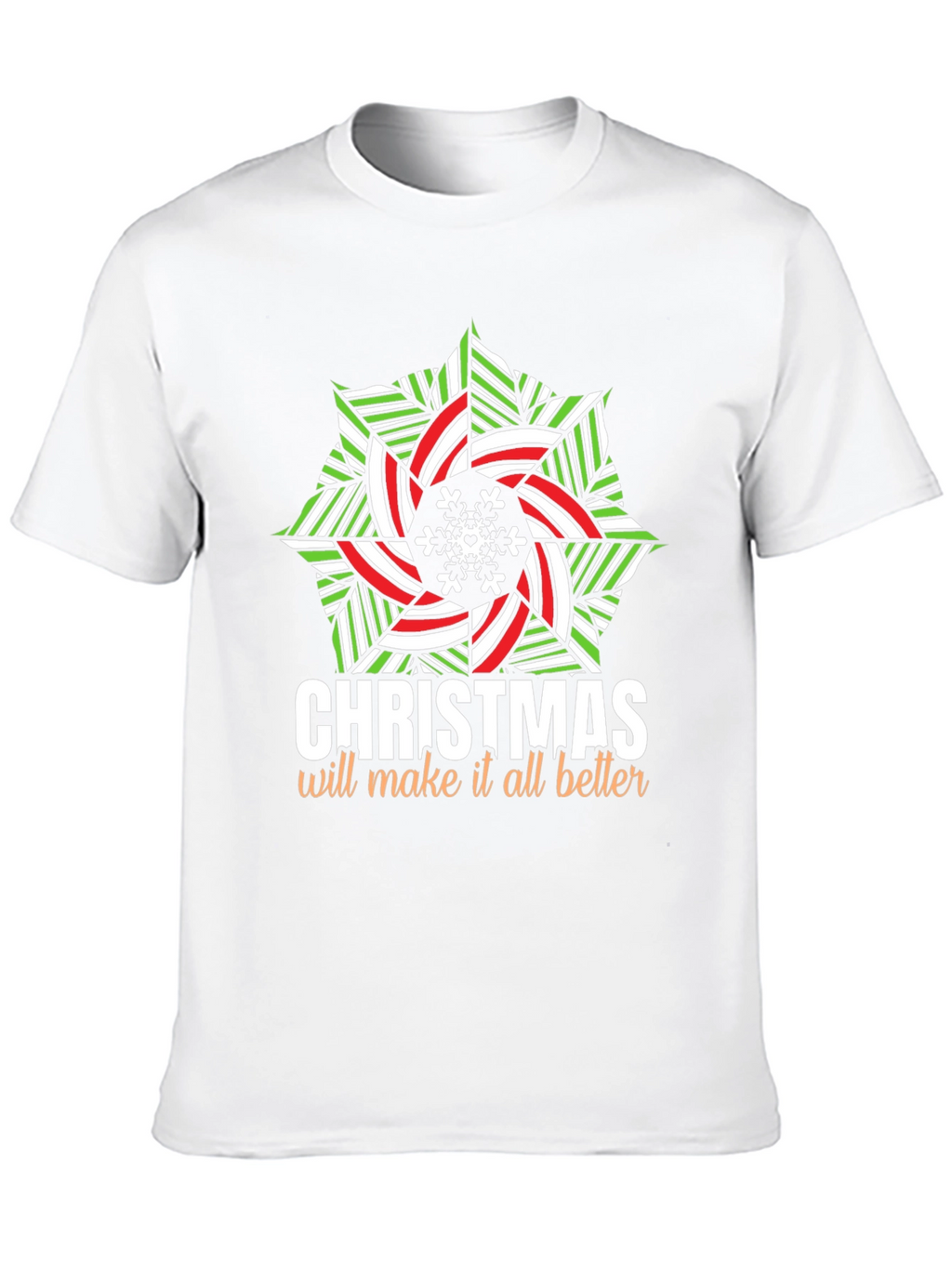 Christmas Snowflake Graphic Tee - Holiday Cheer Shirt