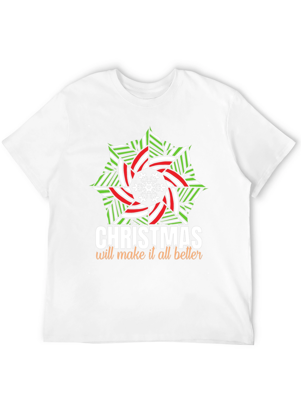 Christmas Snowflake Graphic Tee - Holiday Cheer Shirt