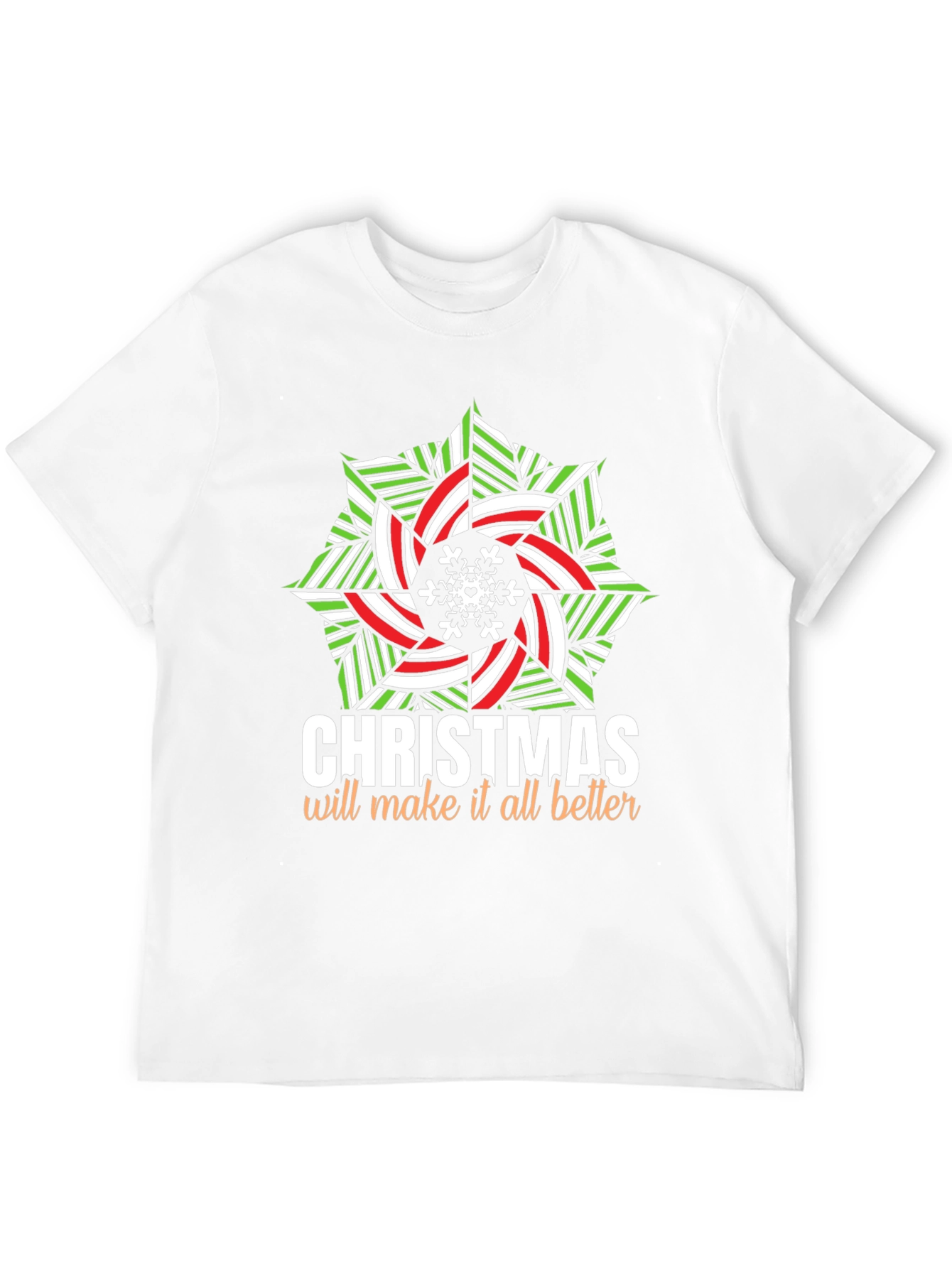 Christmas Snowflake Graphic Tee - Holiday Cheer Shirt