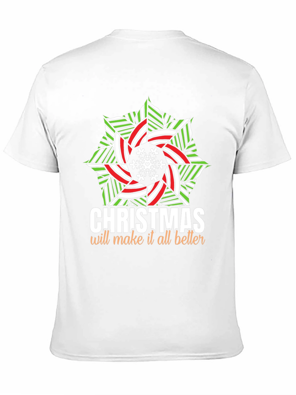 Christmas Snowflake Graphic Tee - Holiday Cheer Shirt