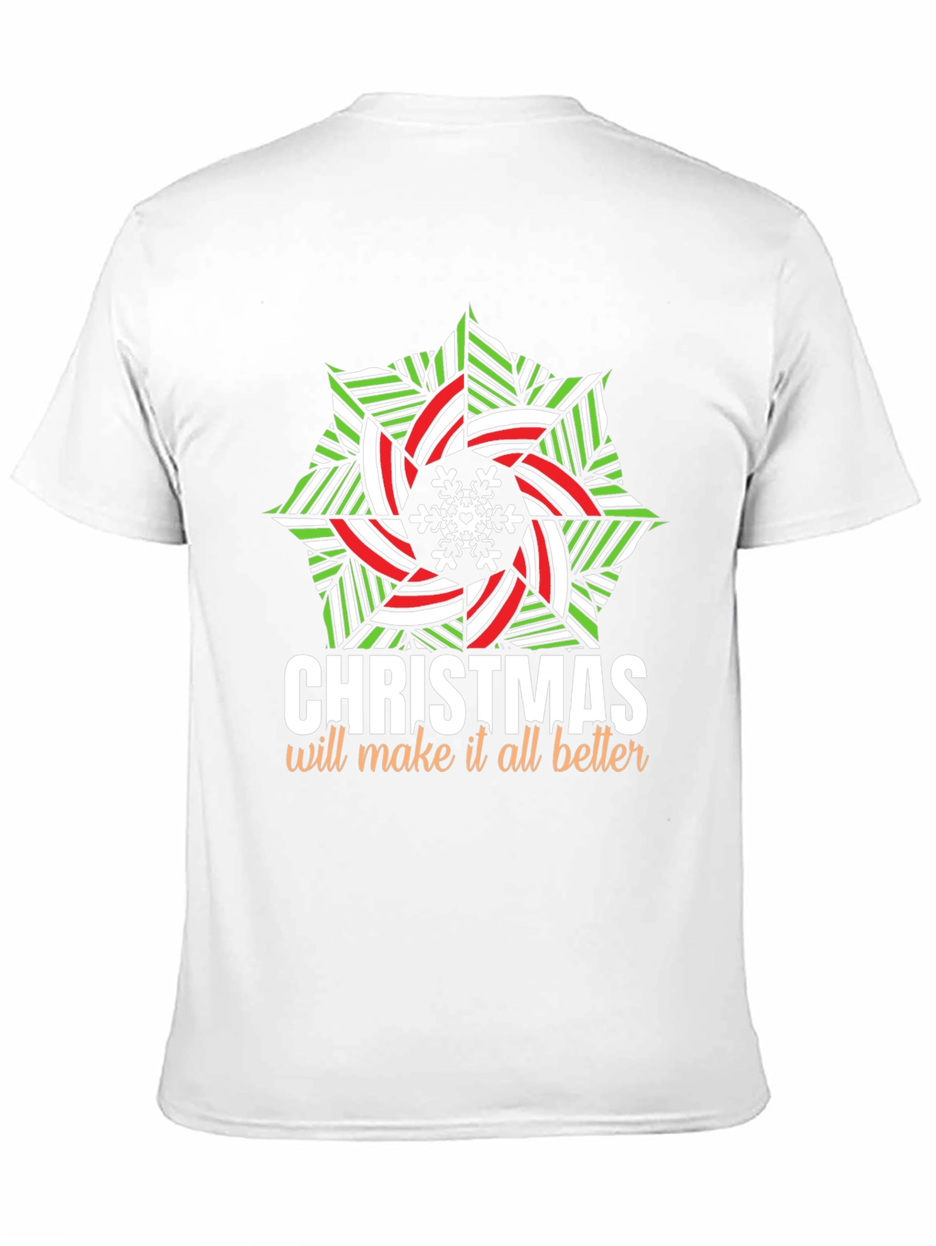 Christmas Snowflake Graphic Tee - Holiday Cheer Shirt