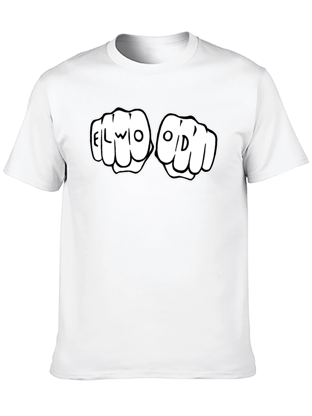 Elwood Fist Bump Graphic Tee - Black Cotton T-Shirt
