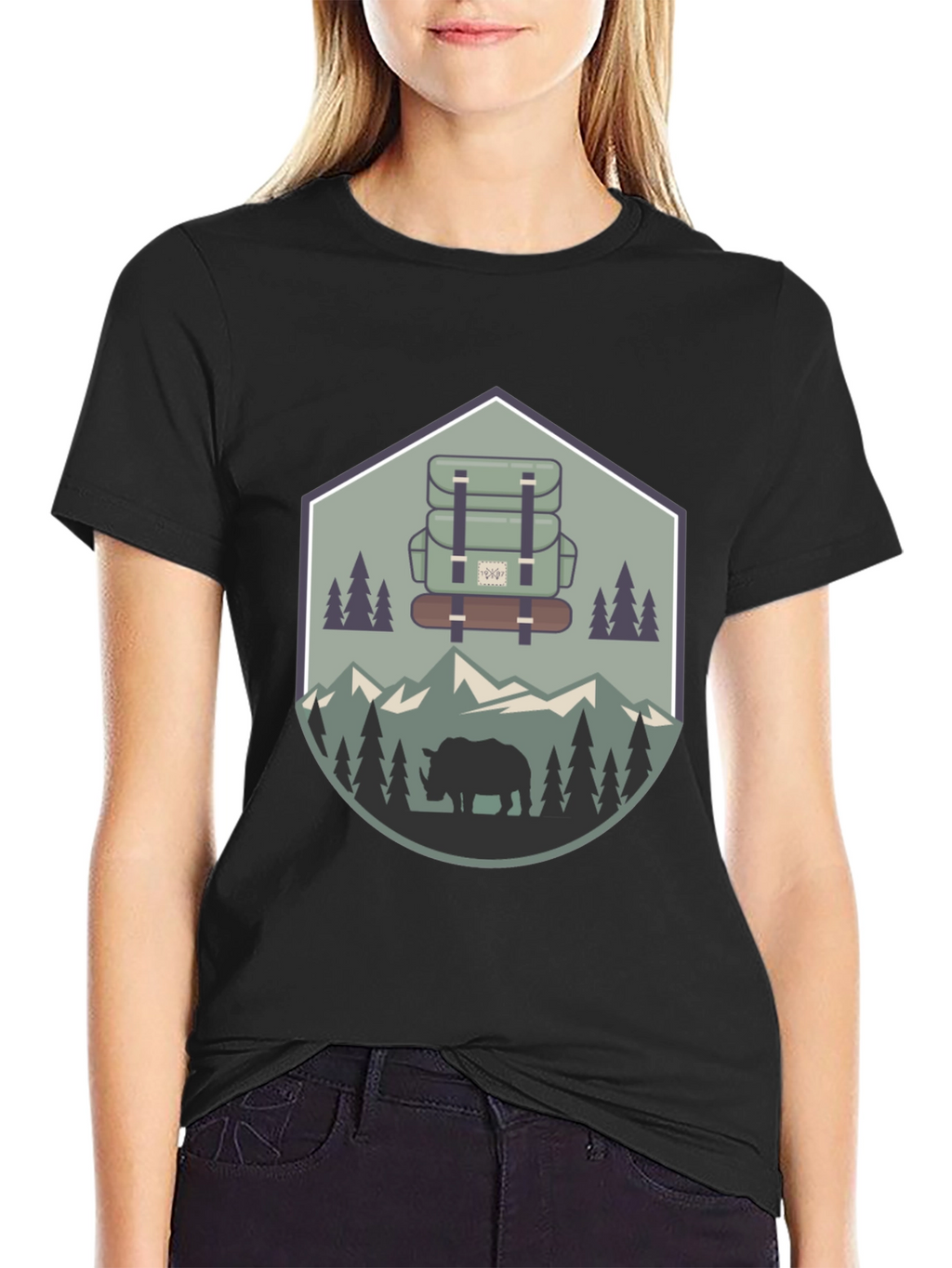 Outdoor Adventure Rhino Graphic Tee