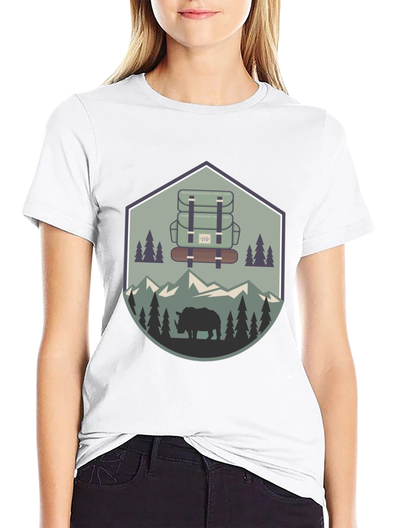 Outdoor Adventure Rhino Graphic Tee