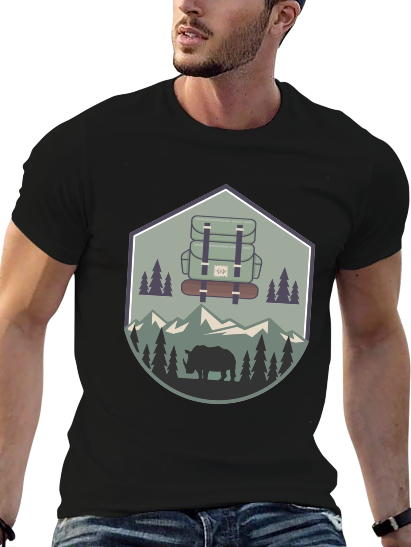 Outdoor Adventure Rhino Graphic Tee