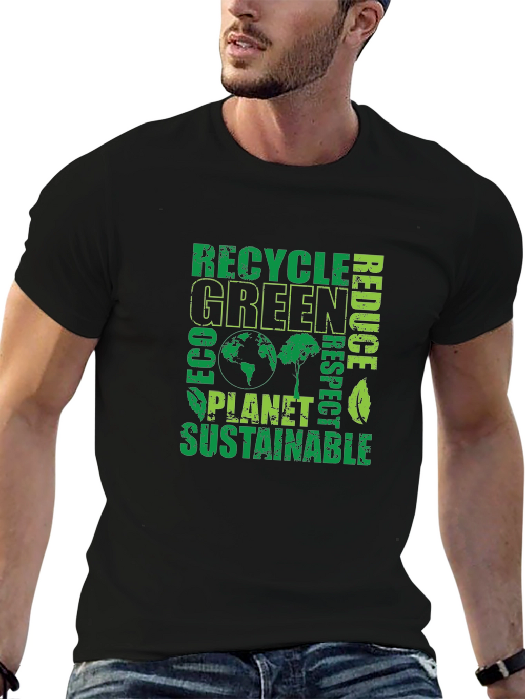 Eco-Friendly Green Planet T-Shirt