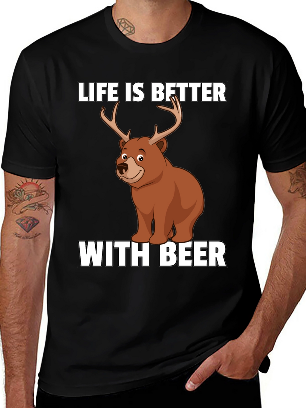 Life is Better with Beer Funny Graphic T-Shirt