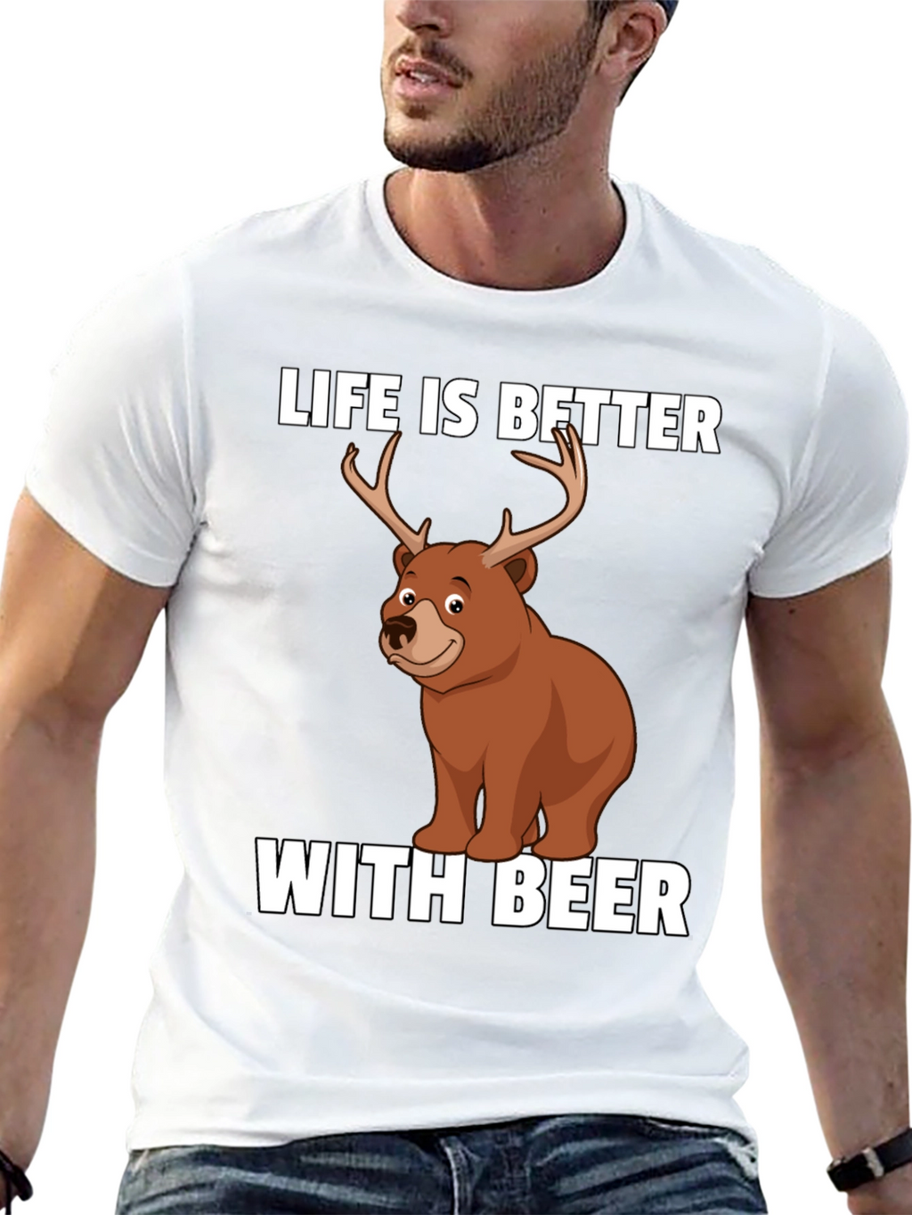 Life is Better with Beer Funny Graphic T-Shirt