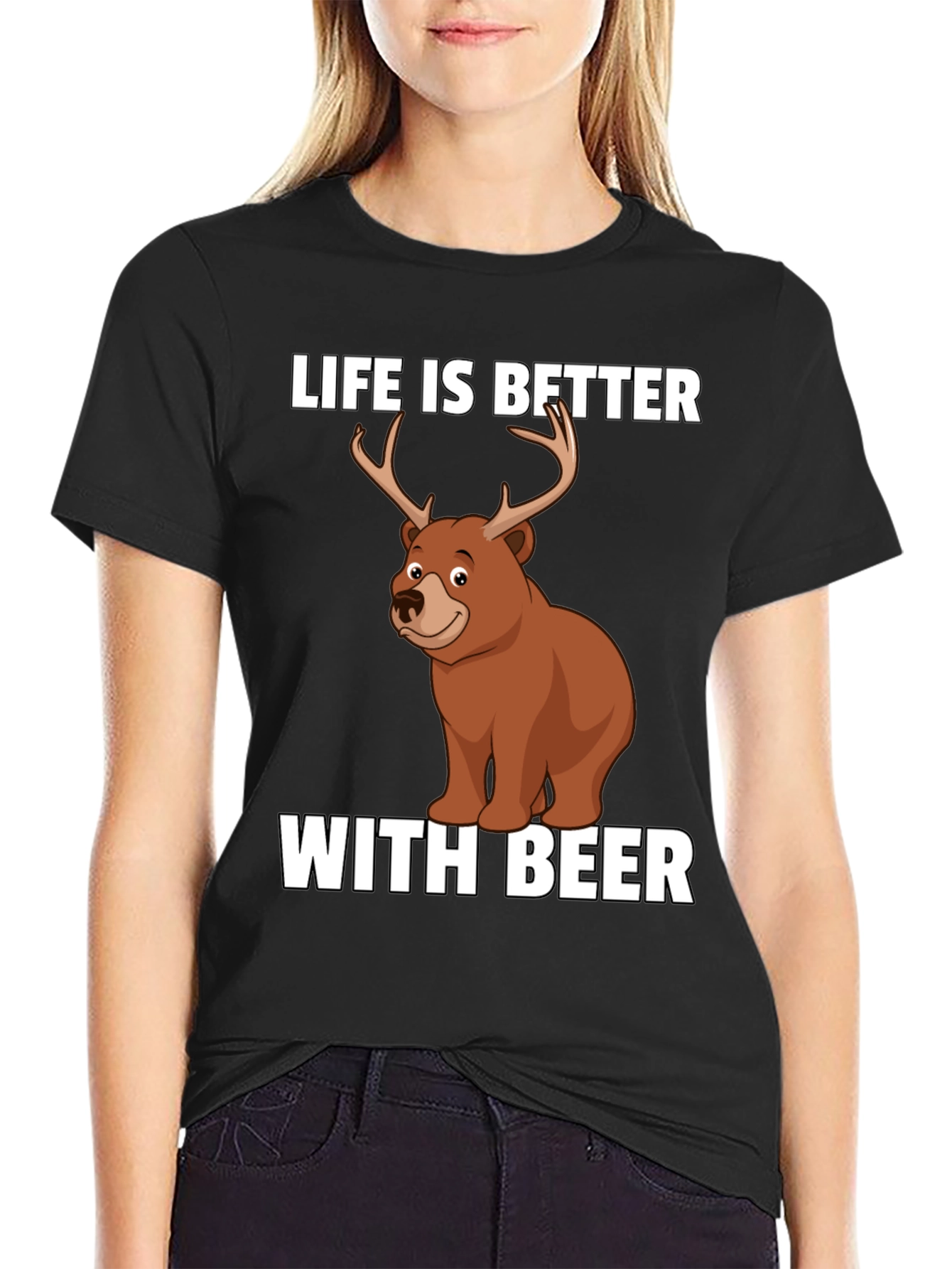 Life is Better with Beer Funny Graphic T-Shirt