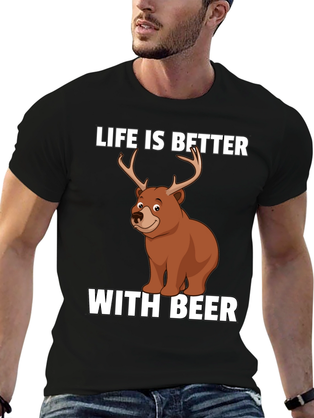 Life is Better with Beer Funny Graphic T-Shirt