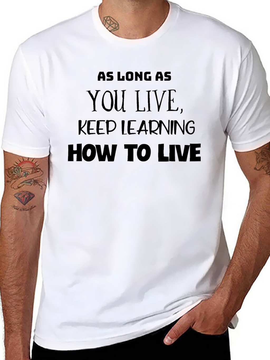 Inspirational Life Quote Black T-Shirt