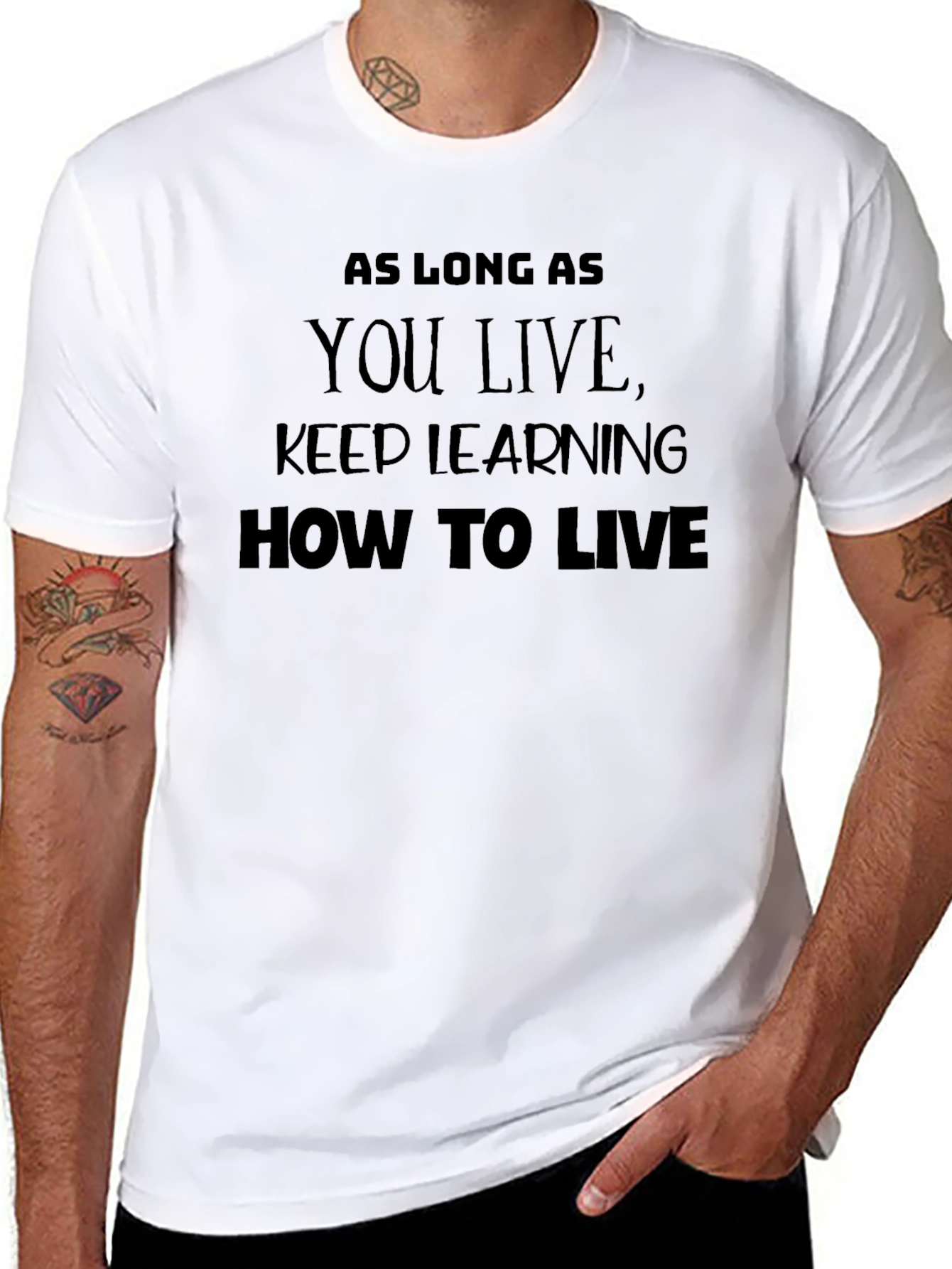 Inspirational Life Quote Black T-Shirt