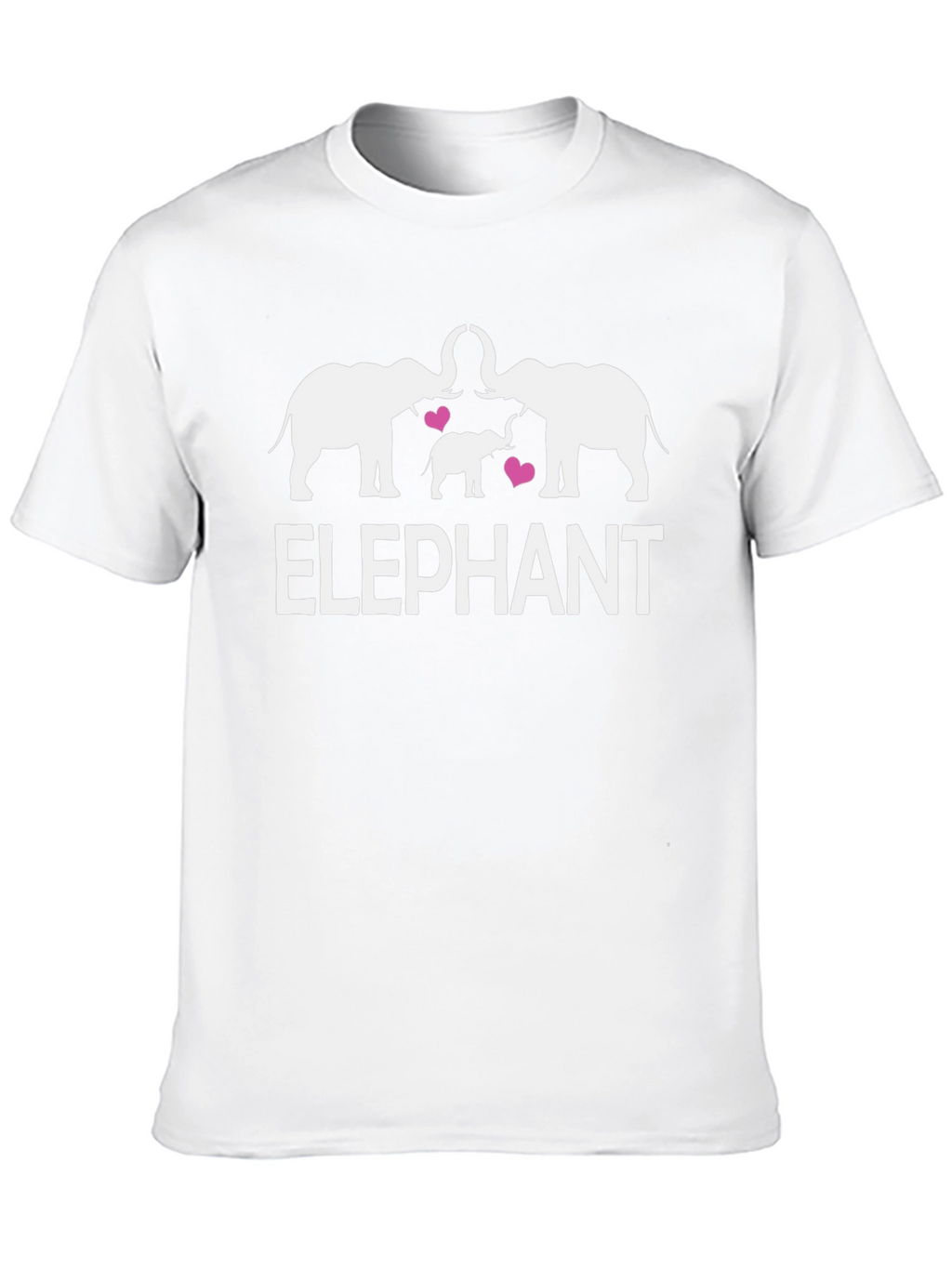 Elephant Family Graphic Print Black T-Shirt