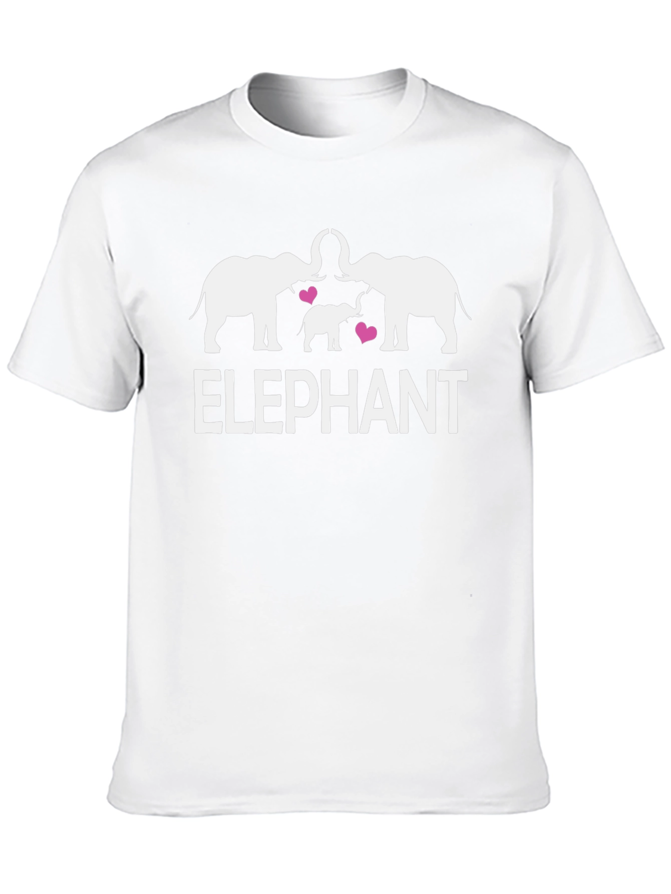 Elephant Family Graphic Print Black T-Shirt