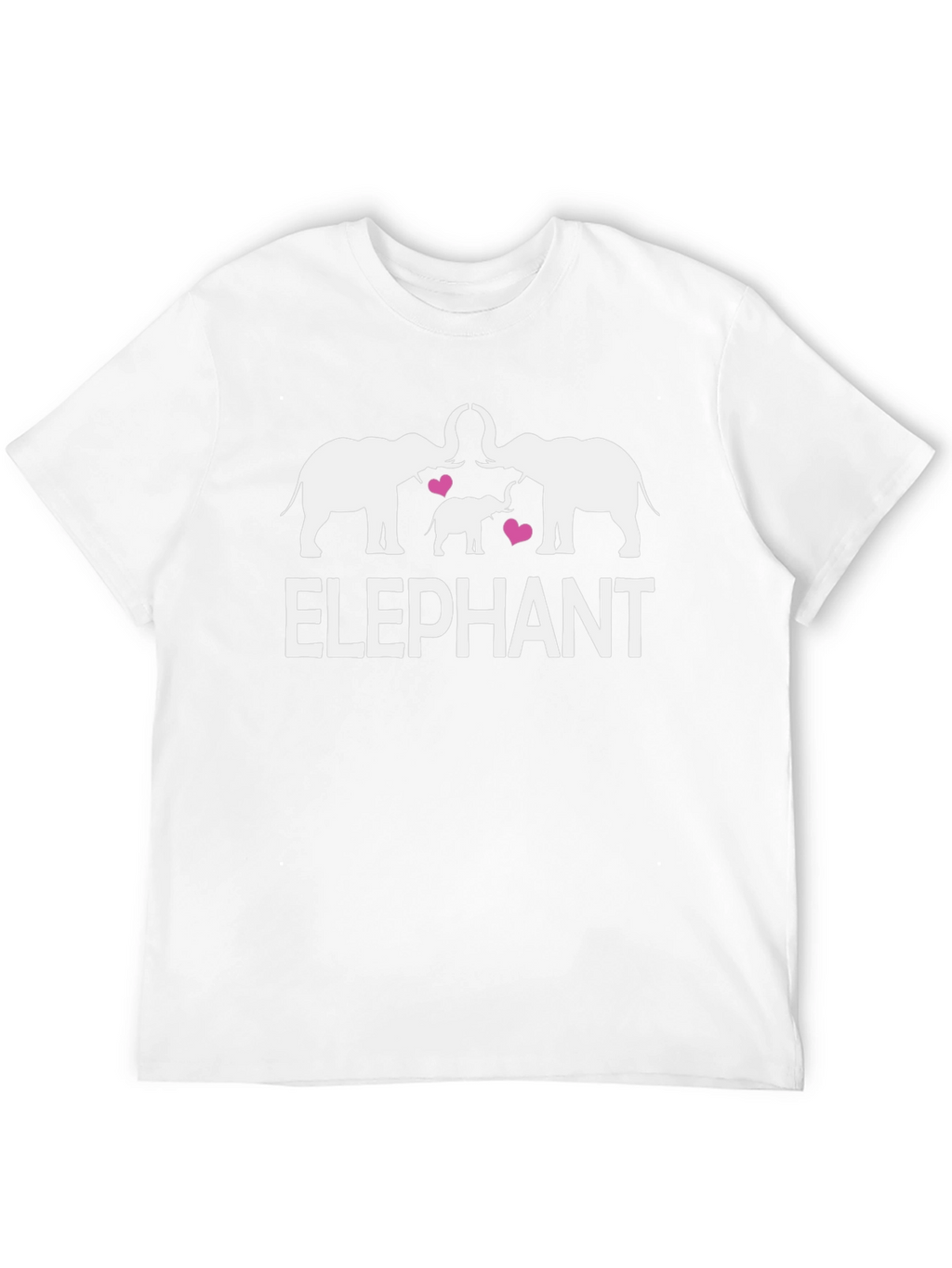 Elephant Family Graphic Print Black T-Shirt
