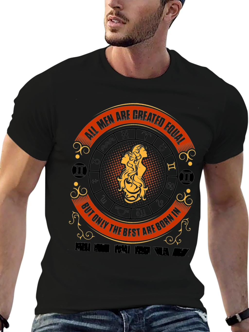 Zodiac Gemini Mens Graphic T-Shirt