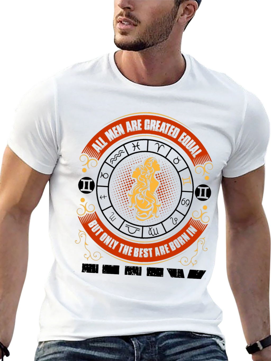 Zodiac Gemini Mens Graphic T-Shirt